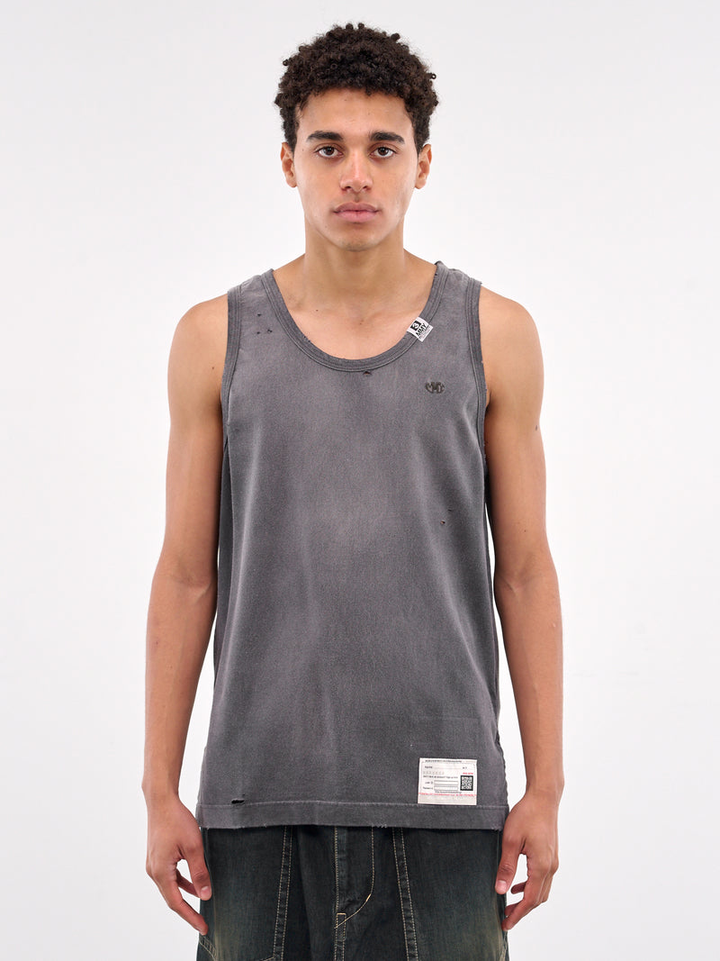 Distressed Tank Top (A14TS612-BLACK)