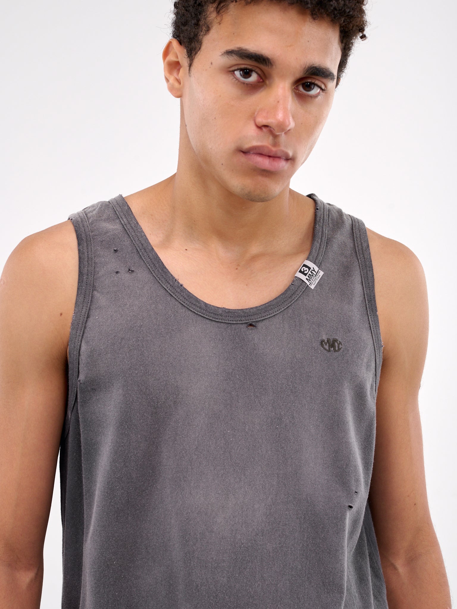 Distressed Tank Top (A14TS612-BLACK)