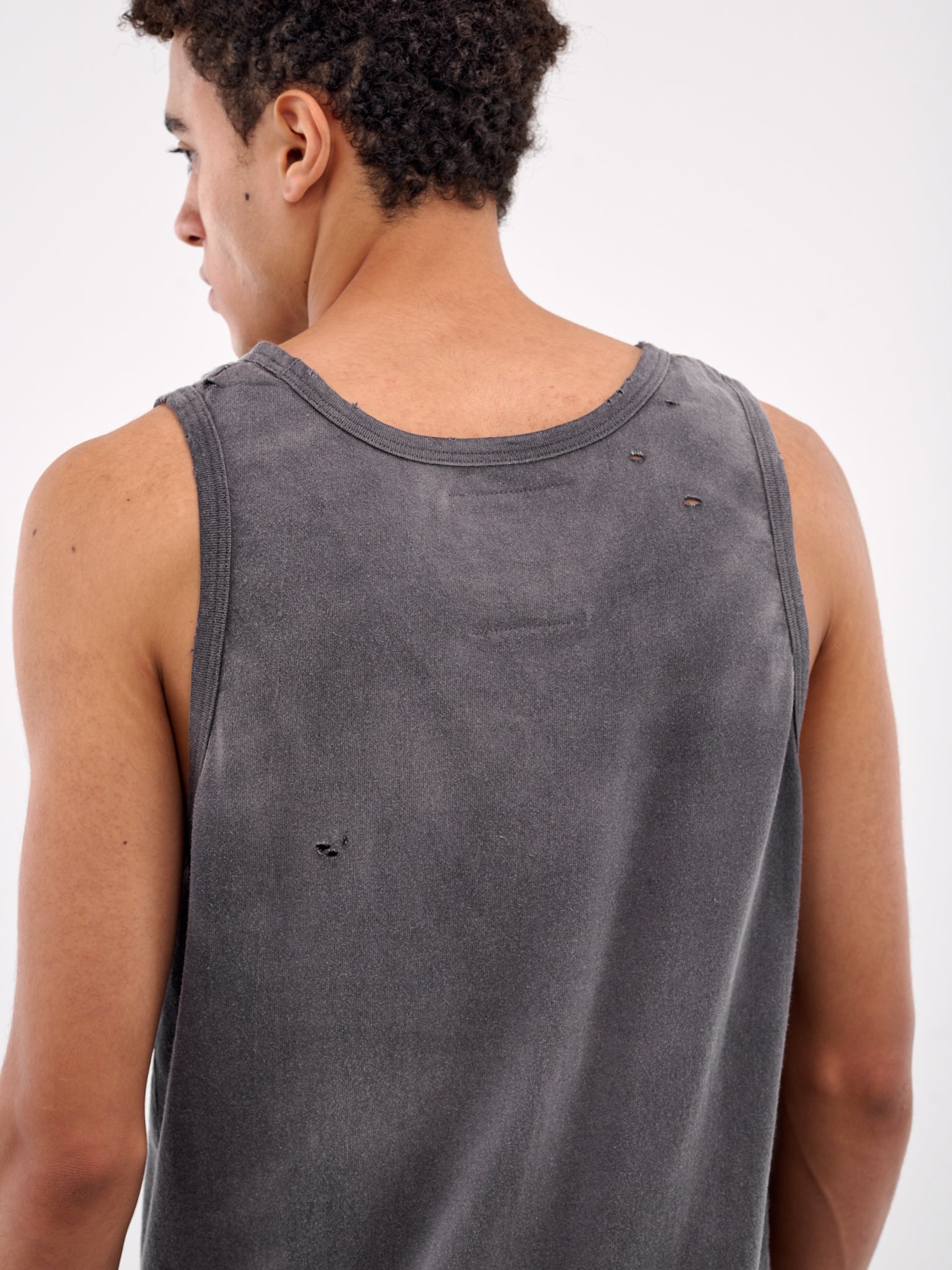 Distressed Tank Top (A14TS612-BLACK)