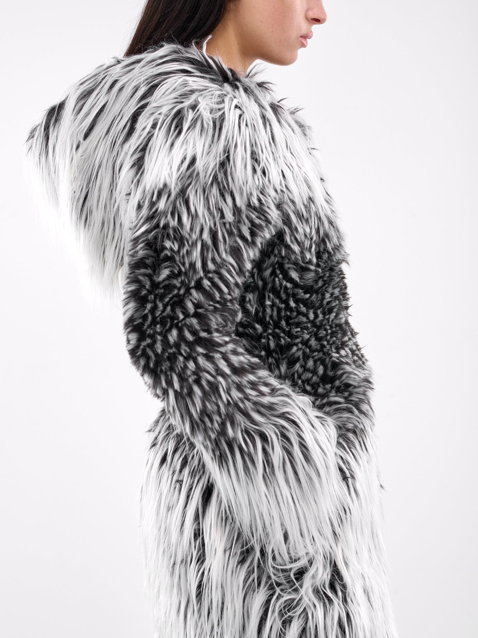 Faux Fur Coat A15825 0CPAZ VERY BLACK