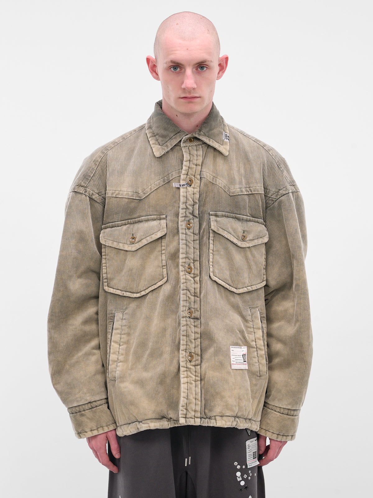 Khaki Corduroy Oversized Overshirt (A15SH035-KHAKI)