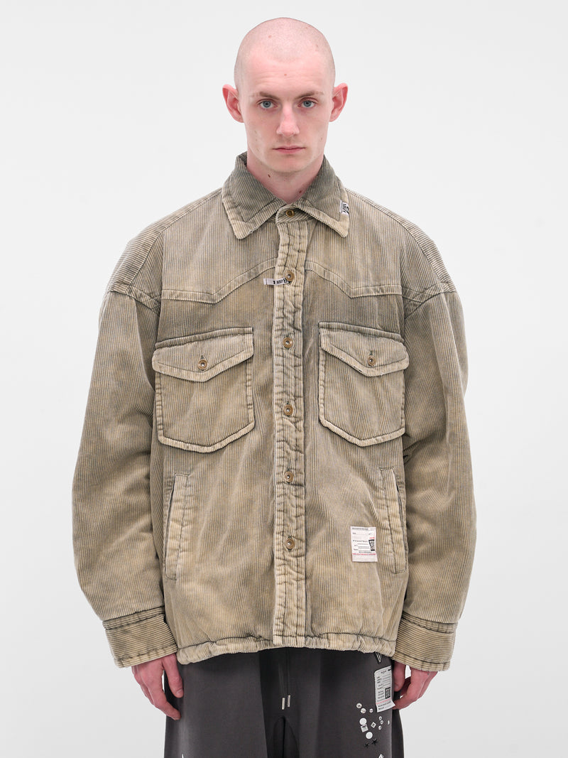 Khaki Corduroy Oversized Overshirt (A15SH035-KHAKI)