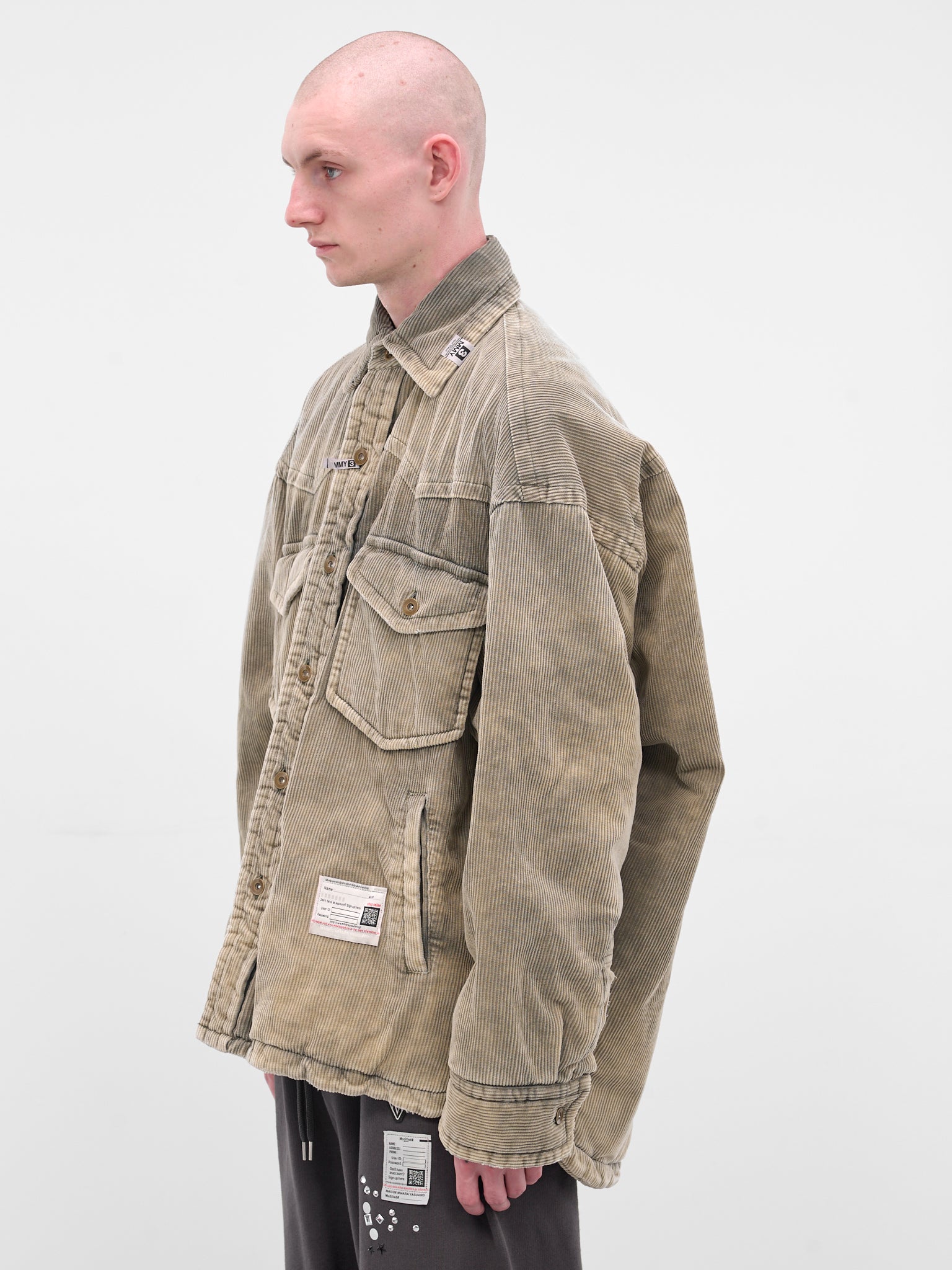 Khaki Corduroy Oversized Overshirt (A15SH035-KHAKI)