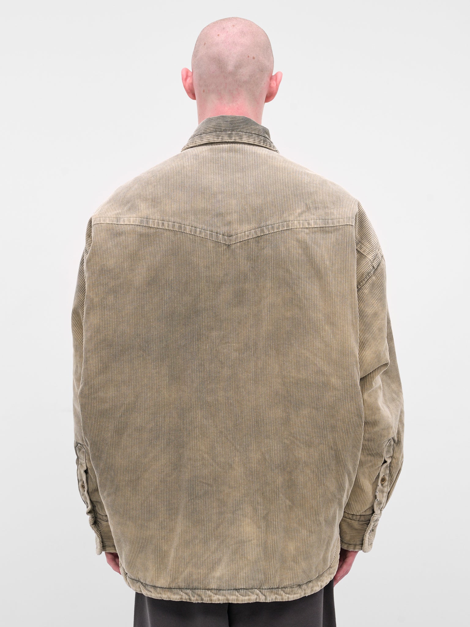 Khaki Corduroy Oversized Overshirt (A15SH035-KHAKI)