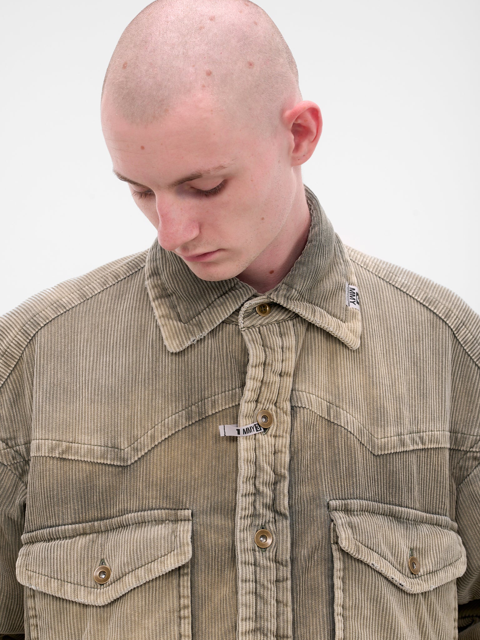 Khaki Corduroy Oversized Overshirt (A15SH035-KHAKI)