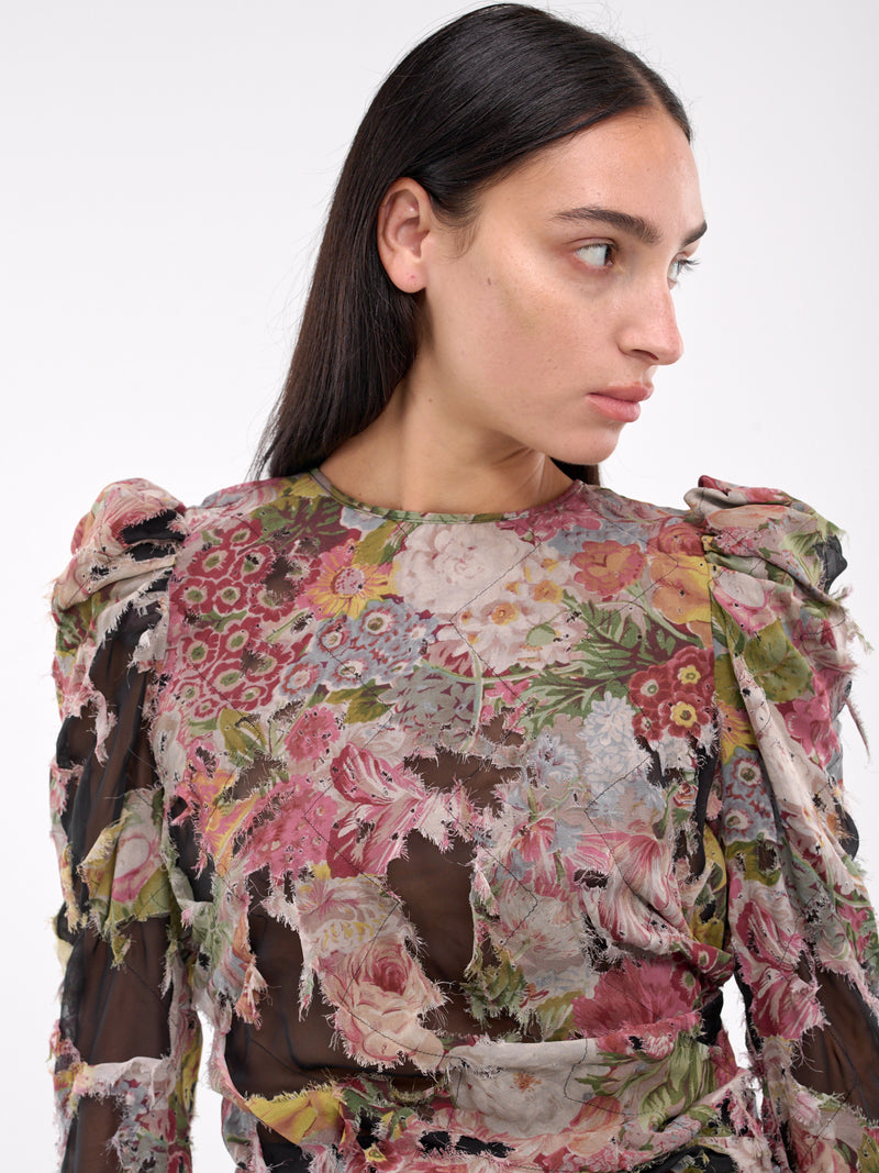 Distressed Midi Dress (A16780-0QMAS-VERY-BLACK)