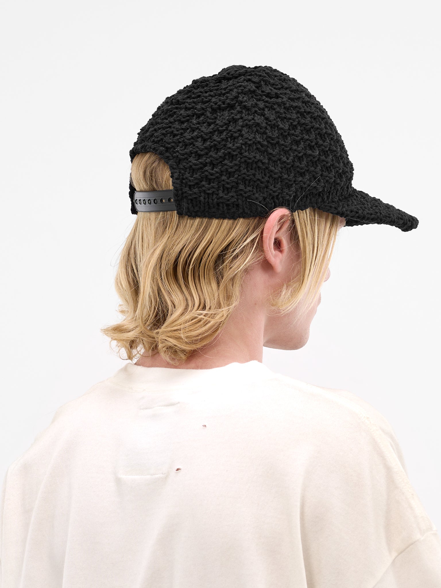 Black LA Crochet Knit Hat (A16AC402-BLACK)