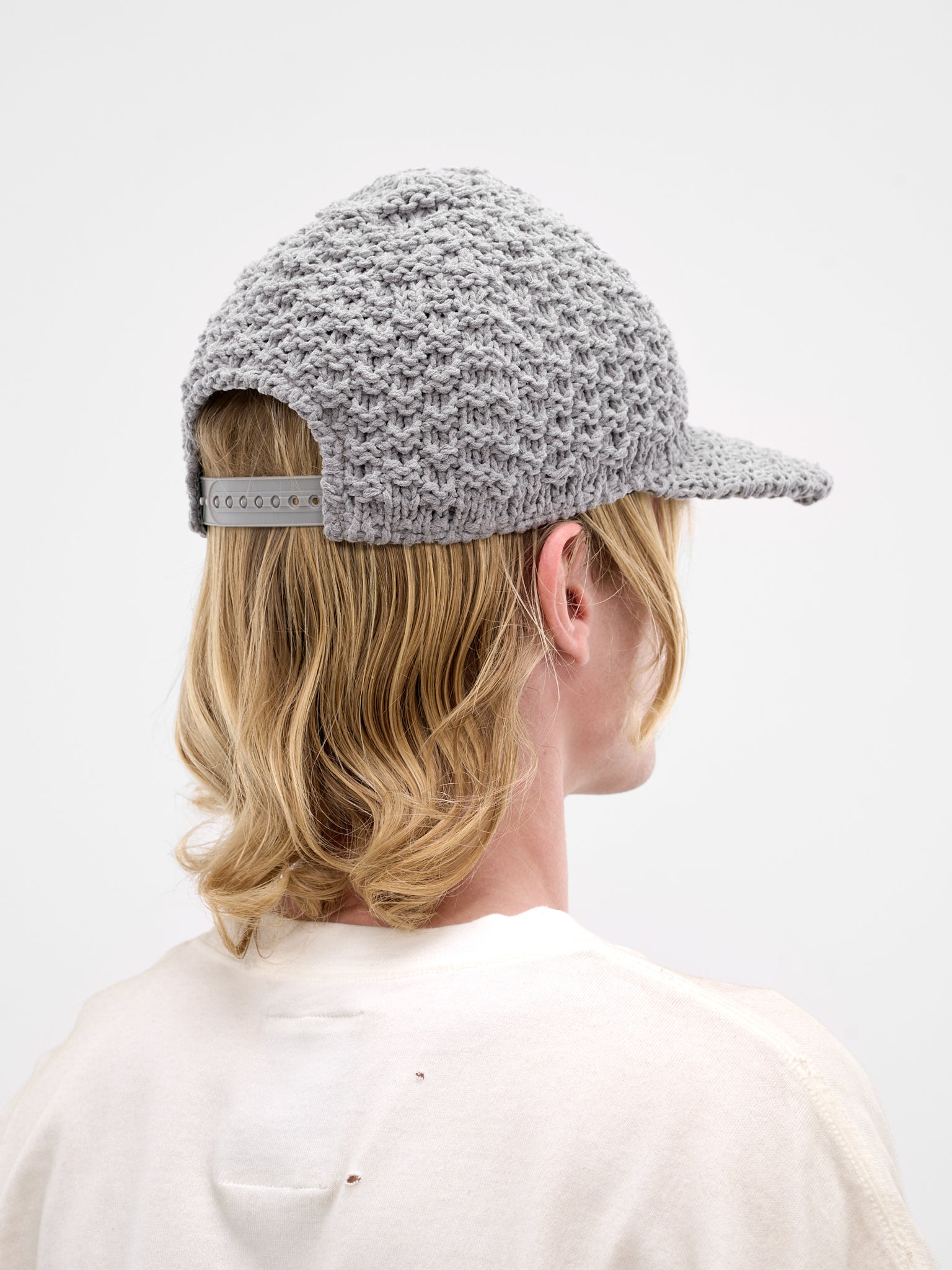 Gray LA Crochet Knit Hat (A16AC402-GRAY)