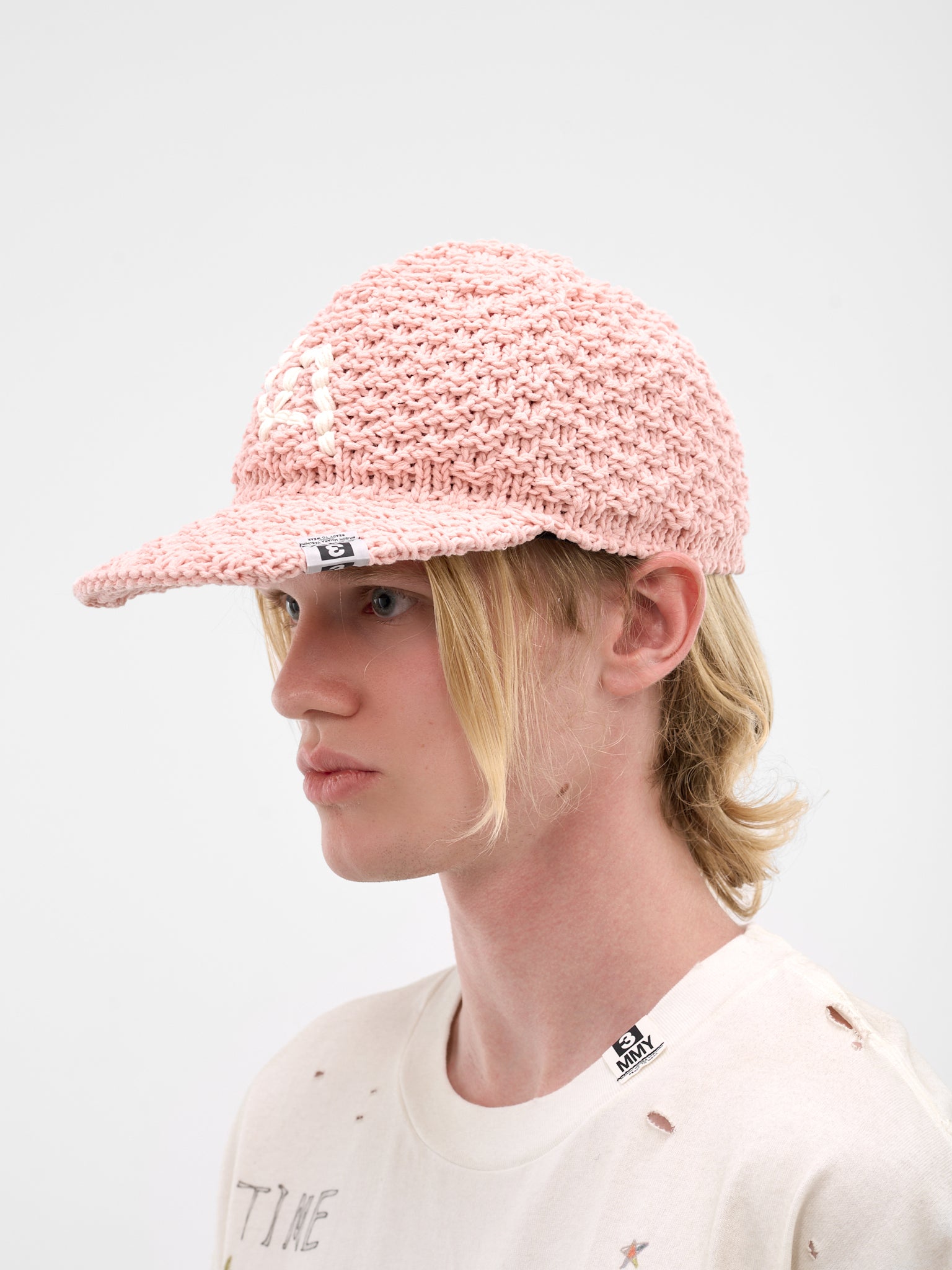Pink LA Crochet Knit Hat (A16AC402-PINK)