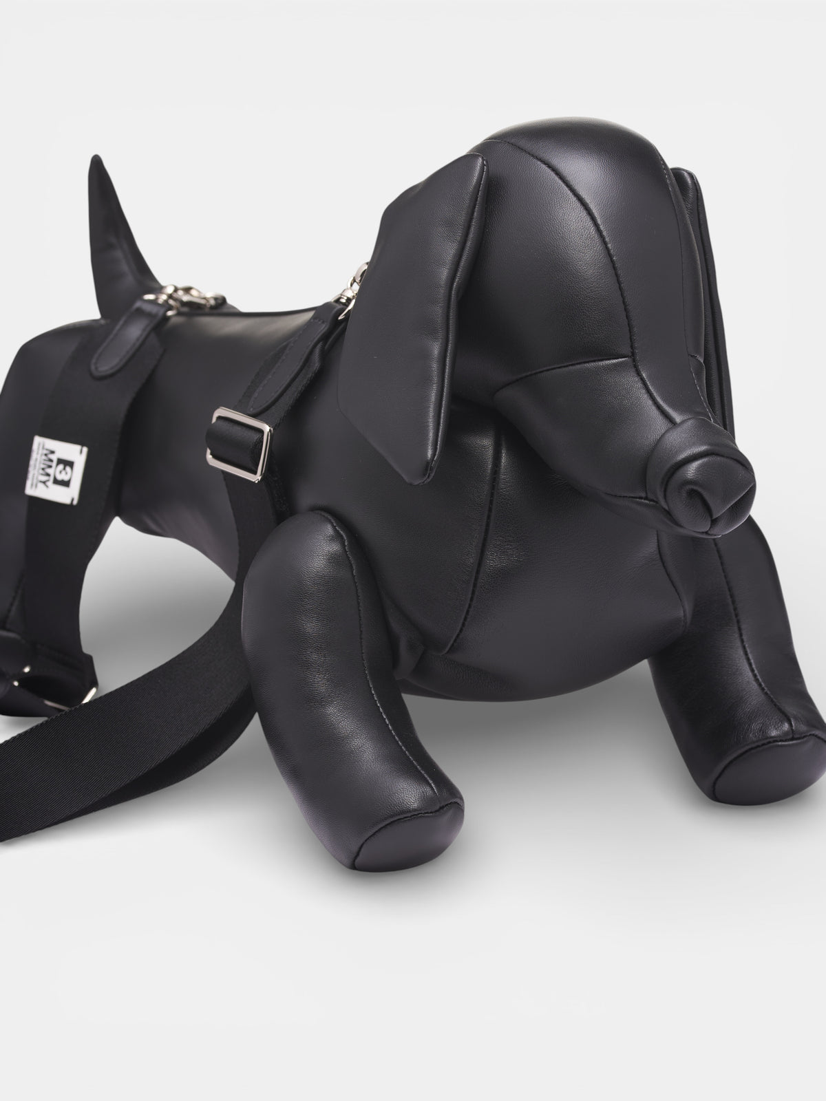 Black Lamb Leather Dachshund Bag (A16BG716-BLACK)