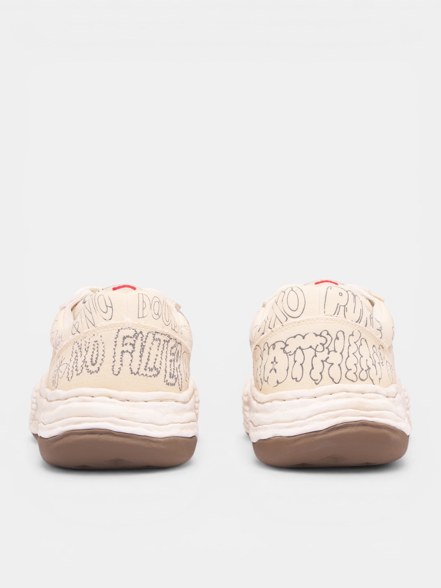 White Leather Graphic Oliver Sneakers (A16FW705-WHITE)