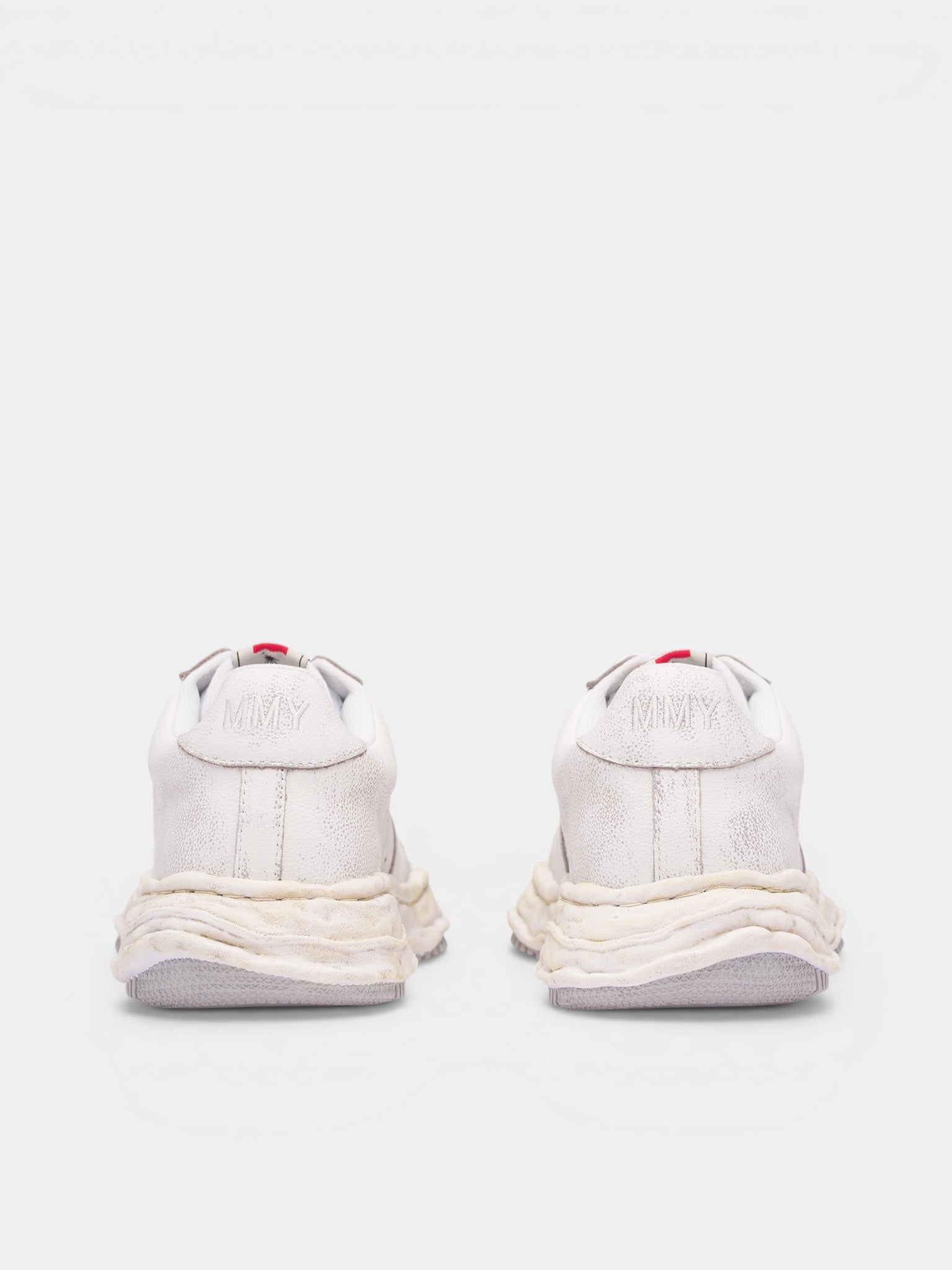 White Aged Leather Wayne Sneakers (A16FW728-WHITE)