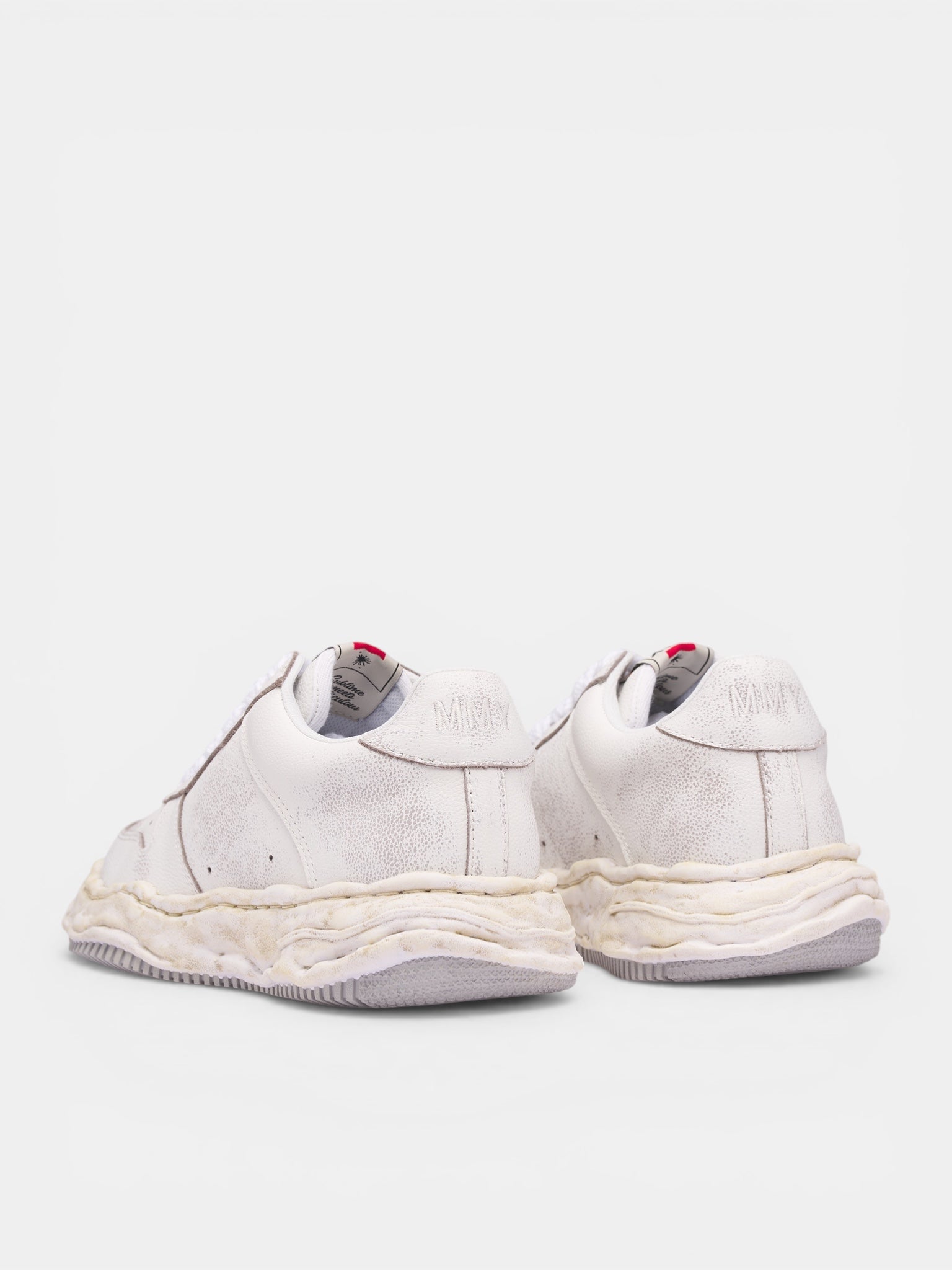 White Aged Leather Wayne Sneakers (A16FW728-WHITE)