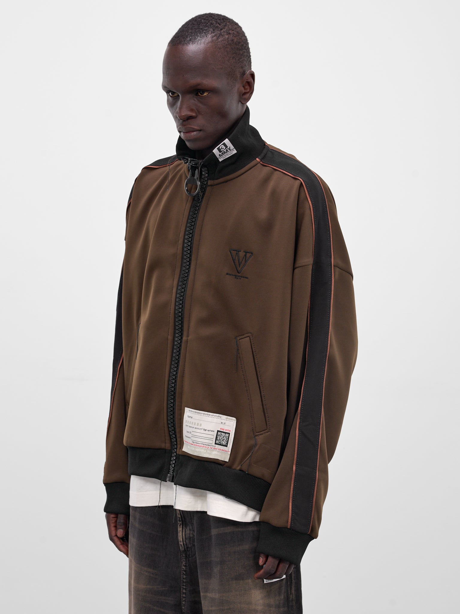 Brown Amateur Sewing Track Jacket (A16JK581-BROWN)