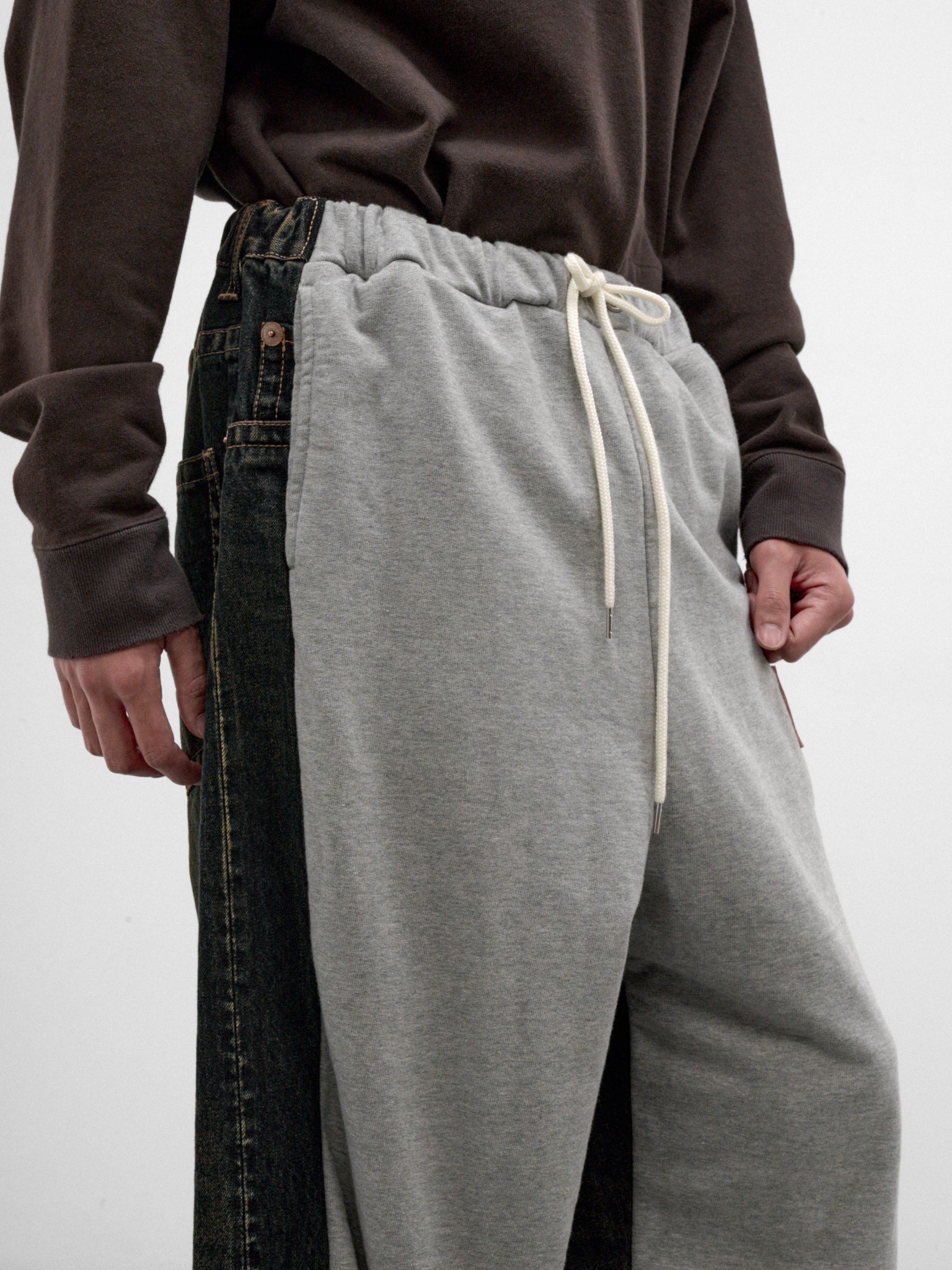 Cotton Hybrid Jeans Sweatpants (A17PT022-INDIGO)