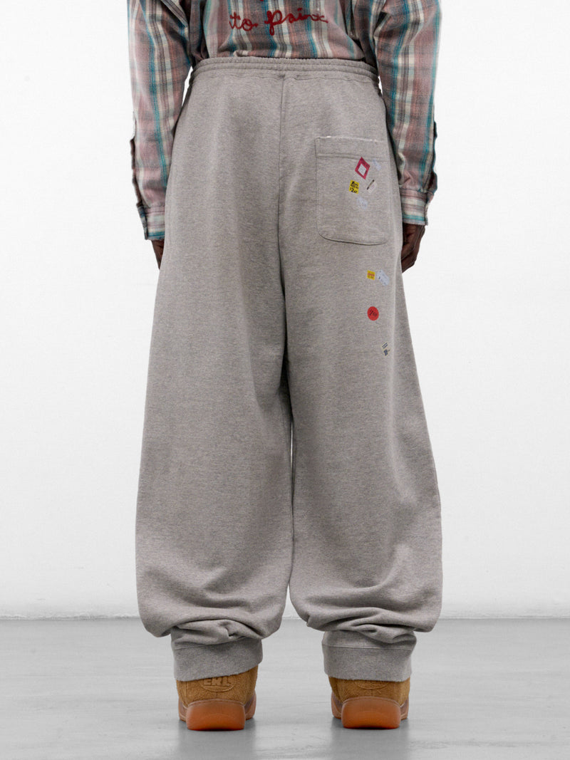 Gray Cotton Price-Tag Sweatpants (A17PT552-GRAY)