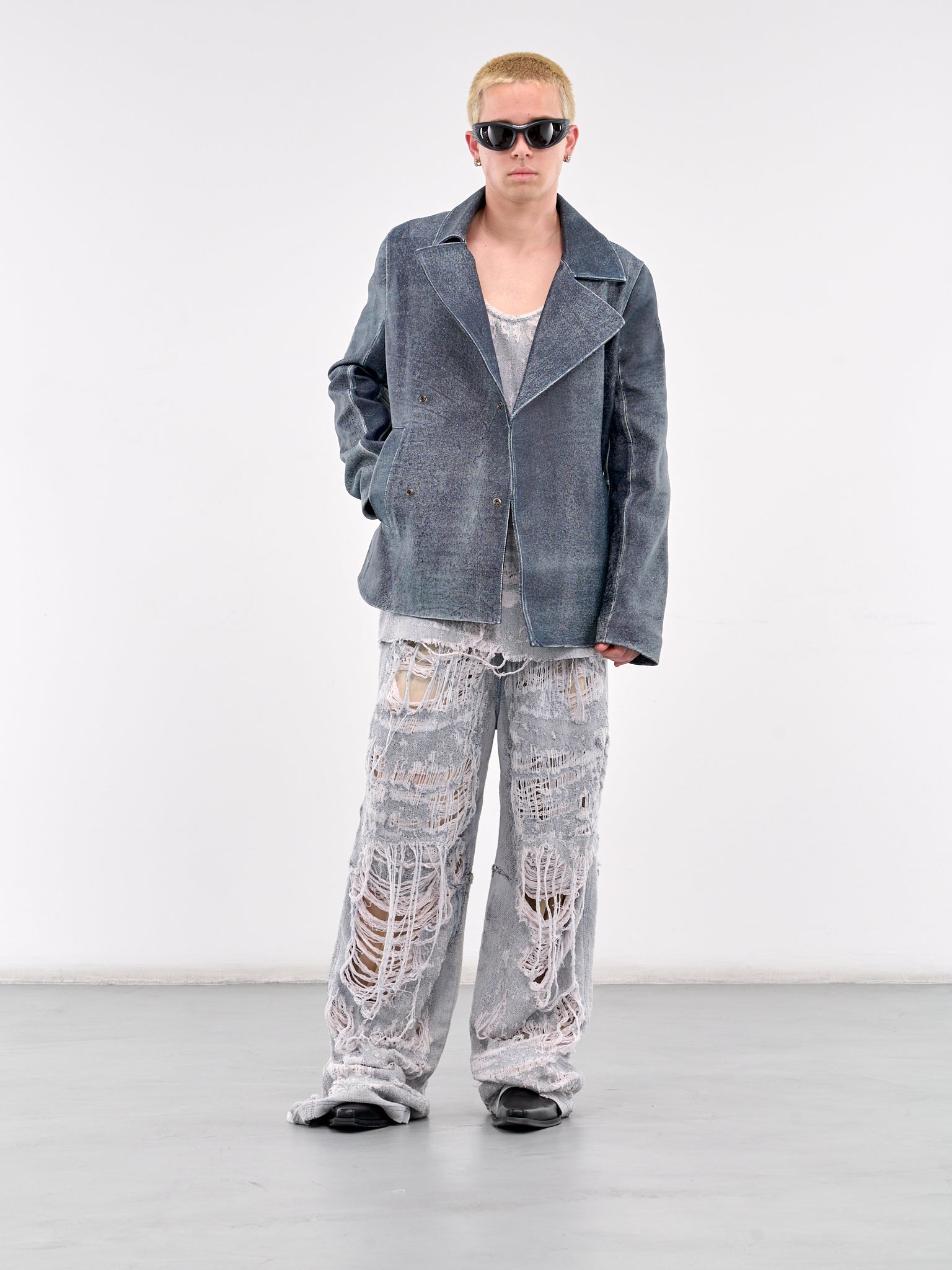 L-Werner Lamb Leather Jacket (A18176-0IKCD-GREY)