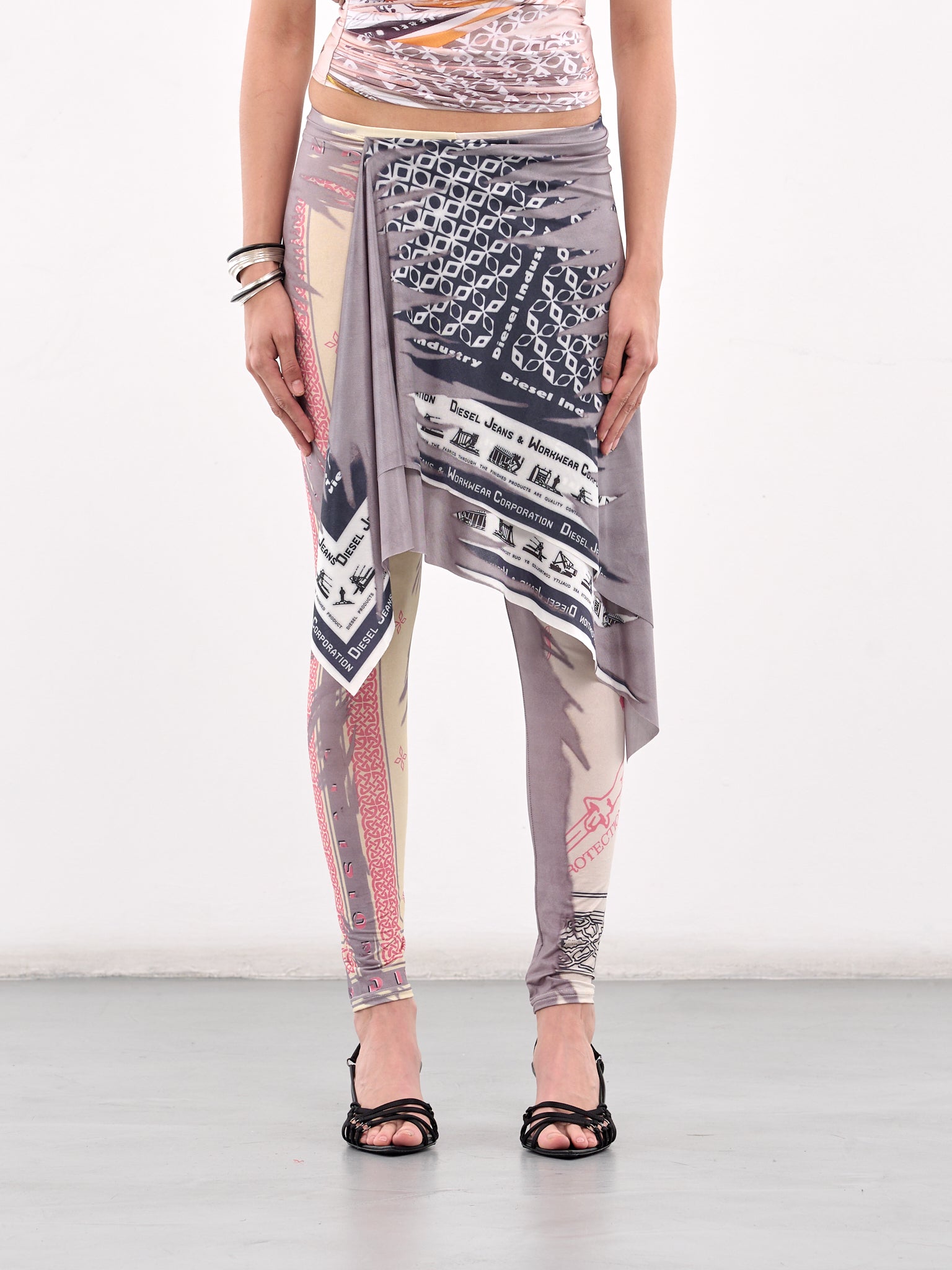 P-Esme Wrap Skirt Leggings (A18208-0KIBH-BLUE-MULTI)