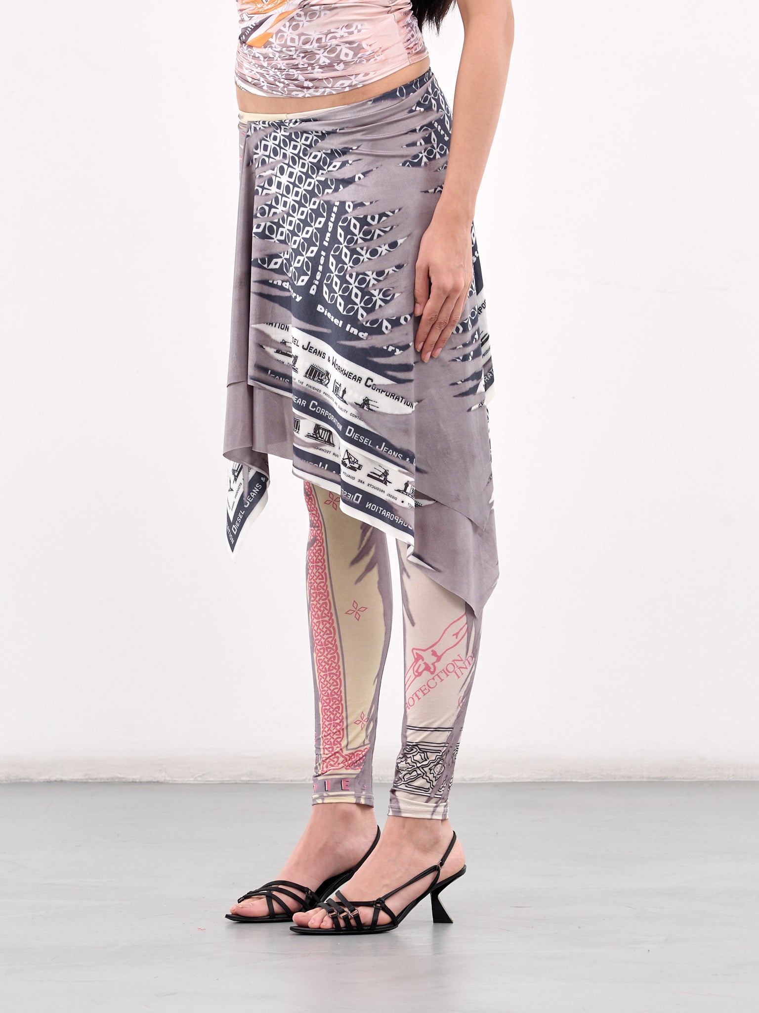 P-Esme Wrap Skirt Leggings (A18208-0KIBH-BLUE-MULTI)