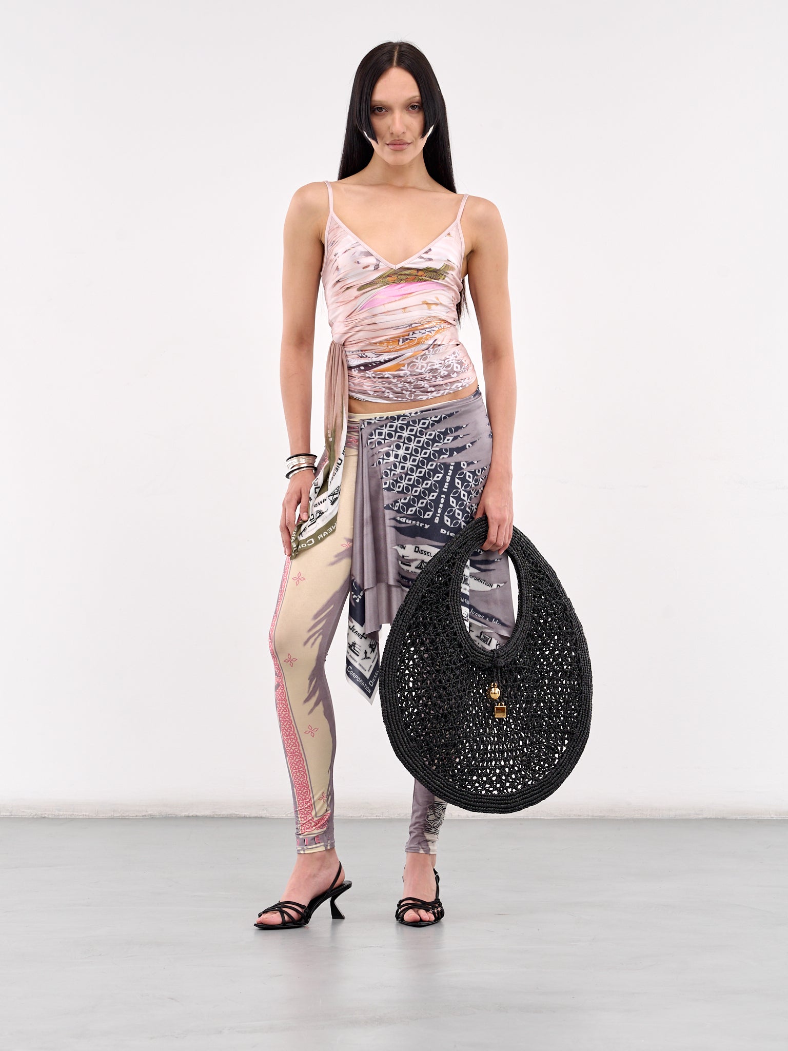 P-Esme Wrap Skirt Leggings (A18208-0KIBH-BLUE-MULTI)