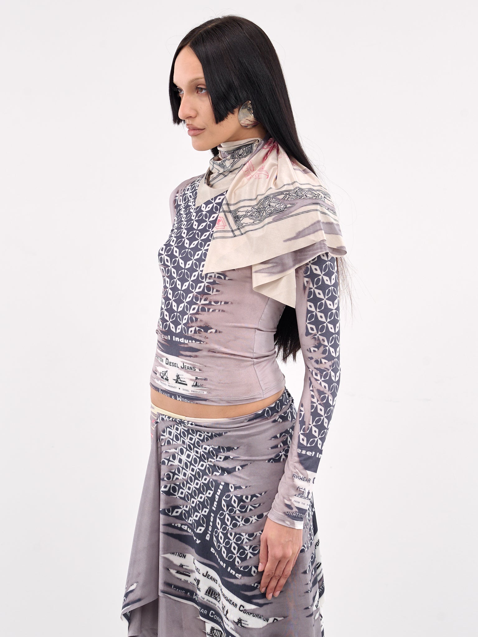 T-Dana Bandana Scarf Top (A18210-0KIBH-BLUE)
