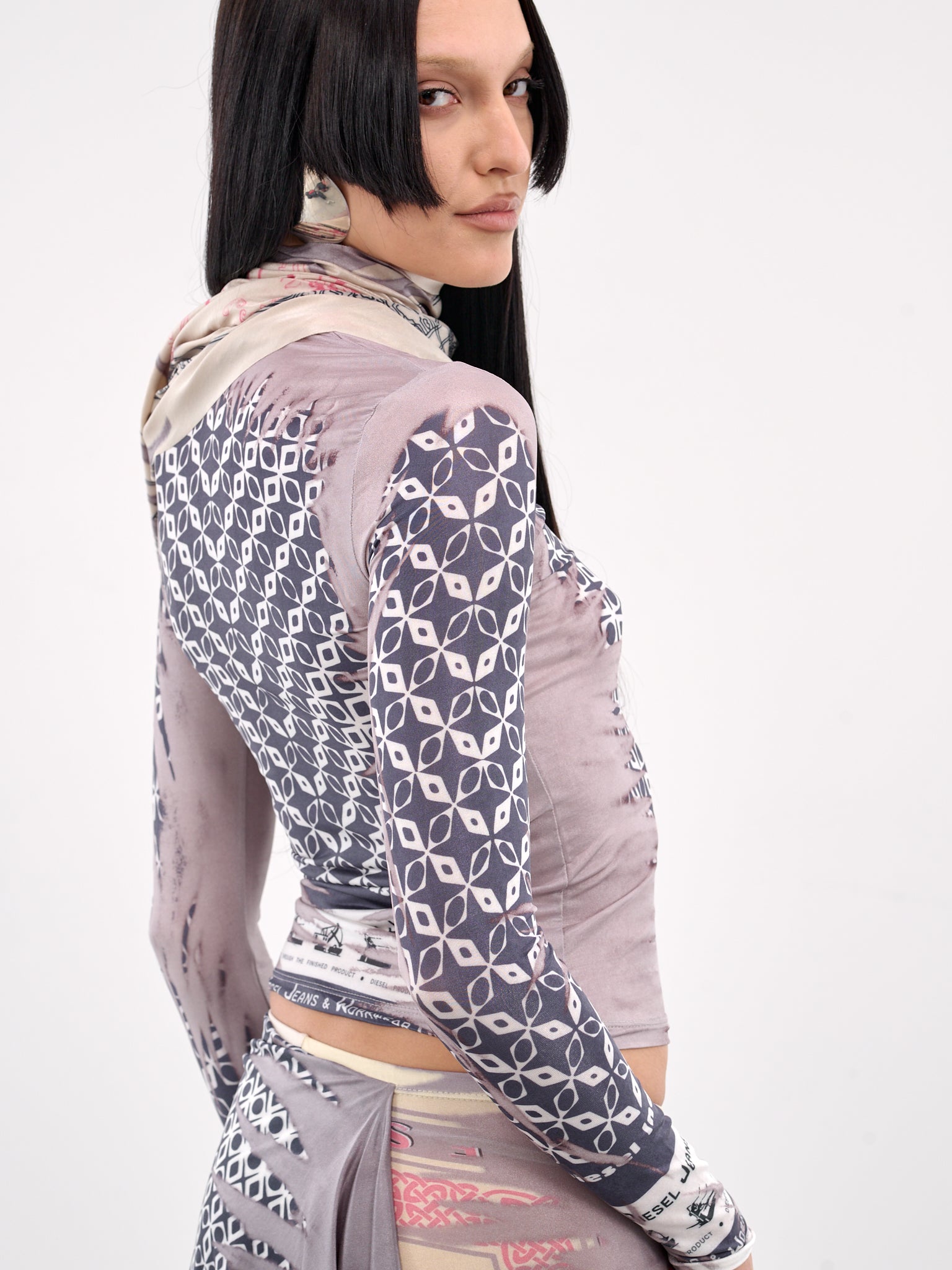 T-Dana Bandana Scarf Top (A18210-0KIBH-BLUE)