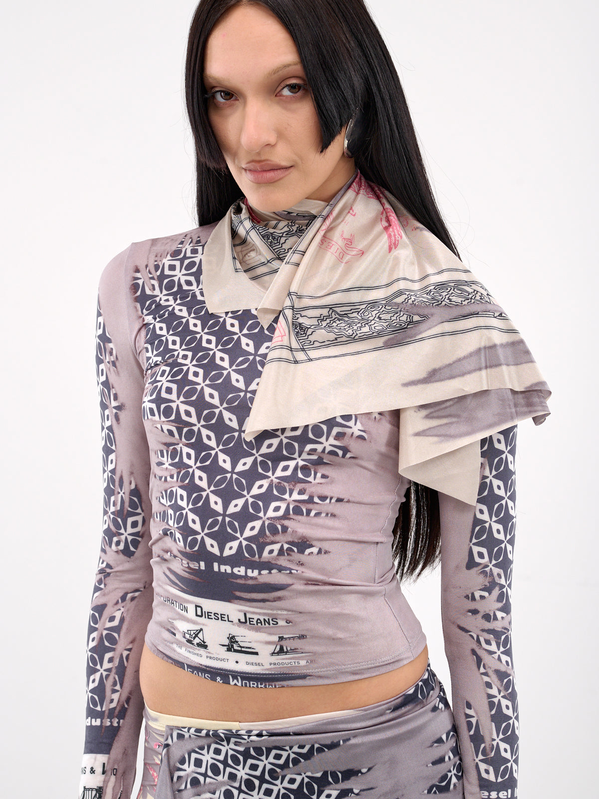 T-Dana Bandana Scarf Top (A18210-0KIBH-BLUE)