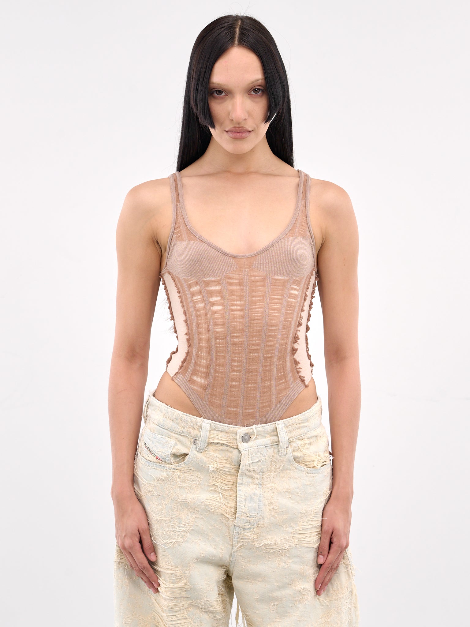M-Calipso-Body Knit Bodysuit (A18812-0BJBI-NUDE)