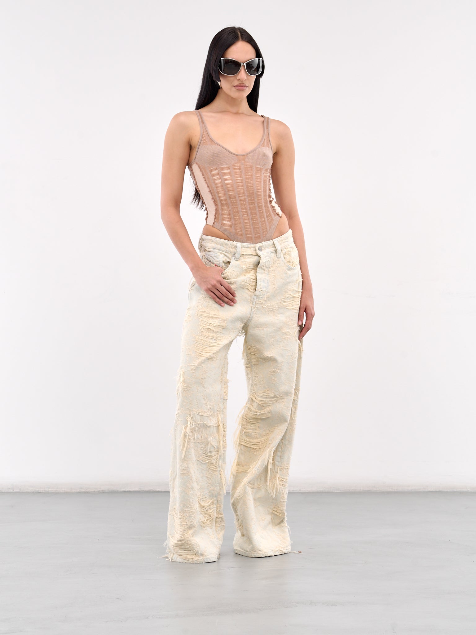M-Calipso-Body Knit Bodysuit (A18812-0BJBI-NUDE)