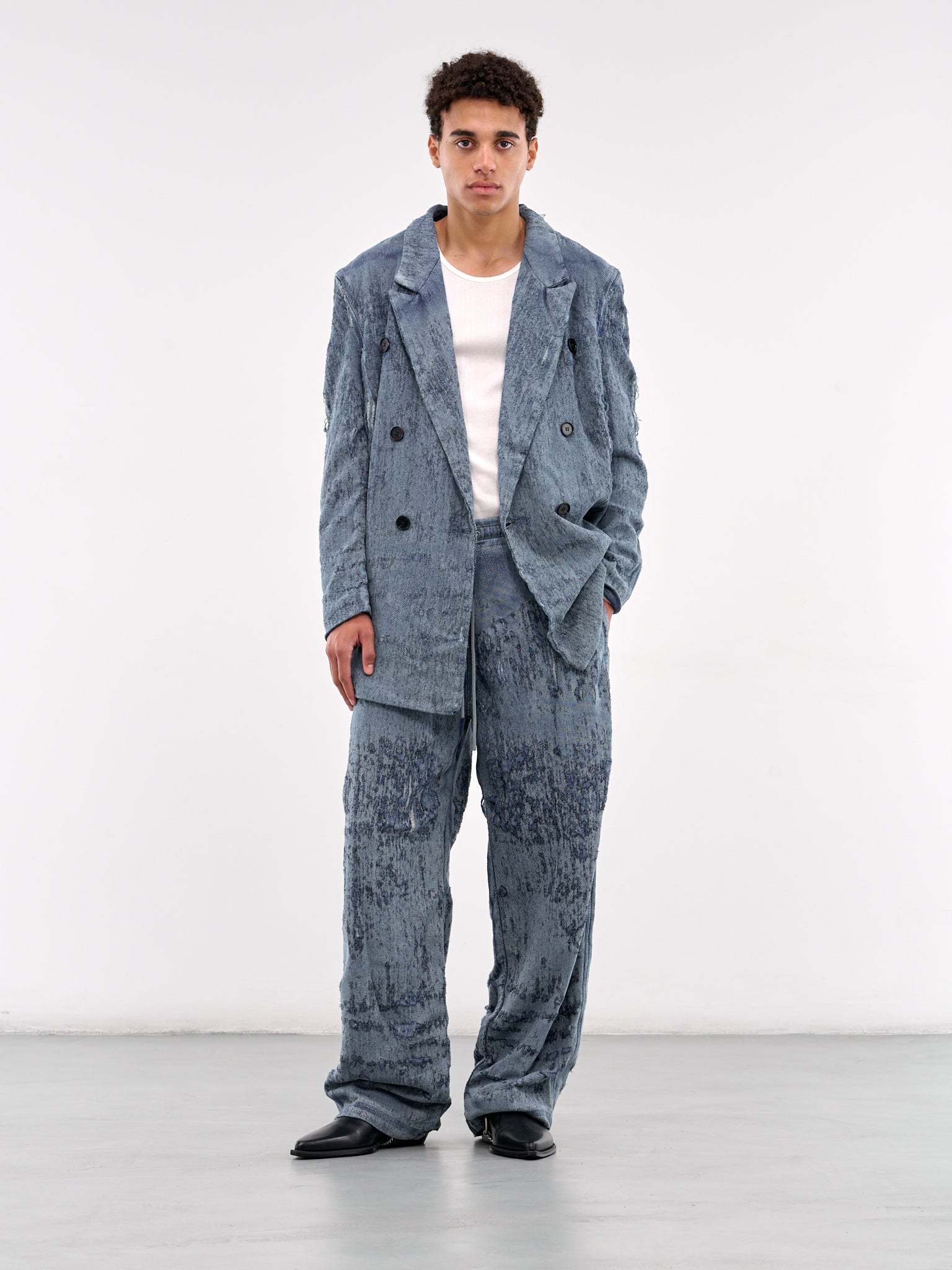Double-Breasted Denim Blazer (A19364-068RQ-BLUE)