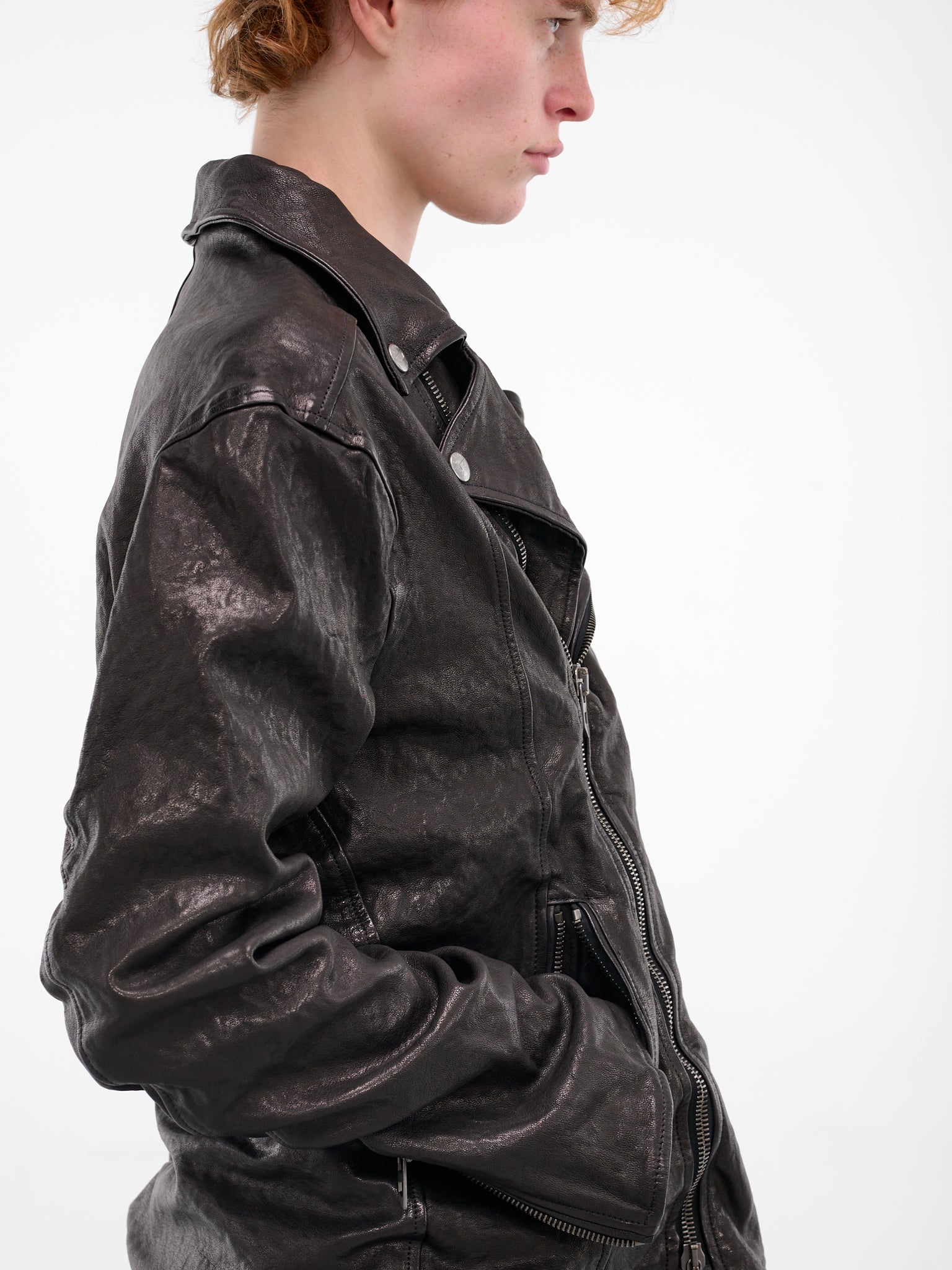 Black L-Uncan Lambskin Biker Jacket (A20593-0SLCW-9XX-BLACK)
