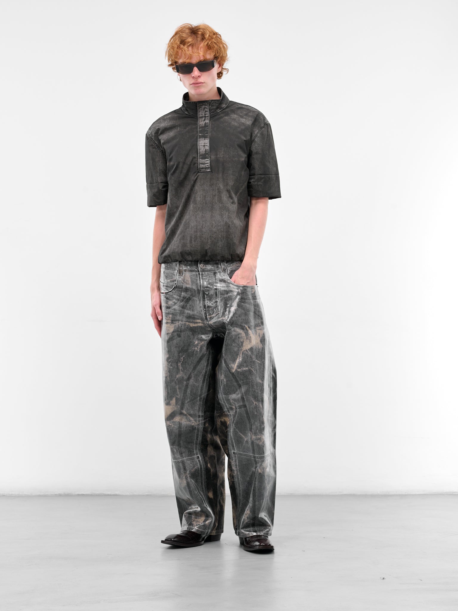 J-Valois Short Sleeve Denim Jacket (A20606-0QMBH-9XXA-BLACK)