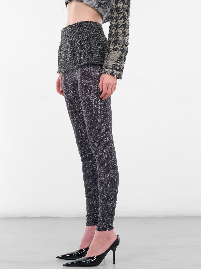Black P-Hour Bouclé Tweed Leggings (A20618-0EPCS-9XXA-DEEP-BLACK)