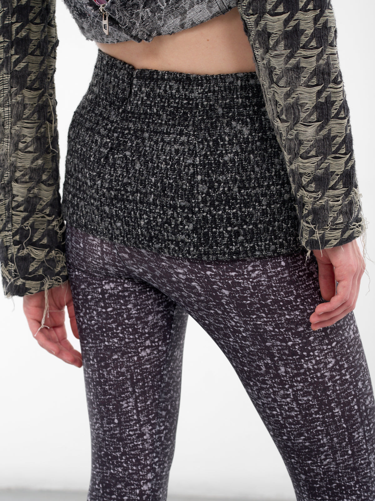 Black P-Hour Bouclé Tweed Leggings (A20618-0EPCS-9XXA-DEEP-BLACK)