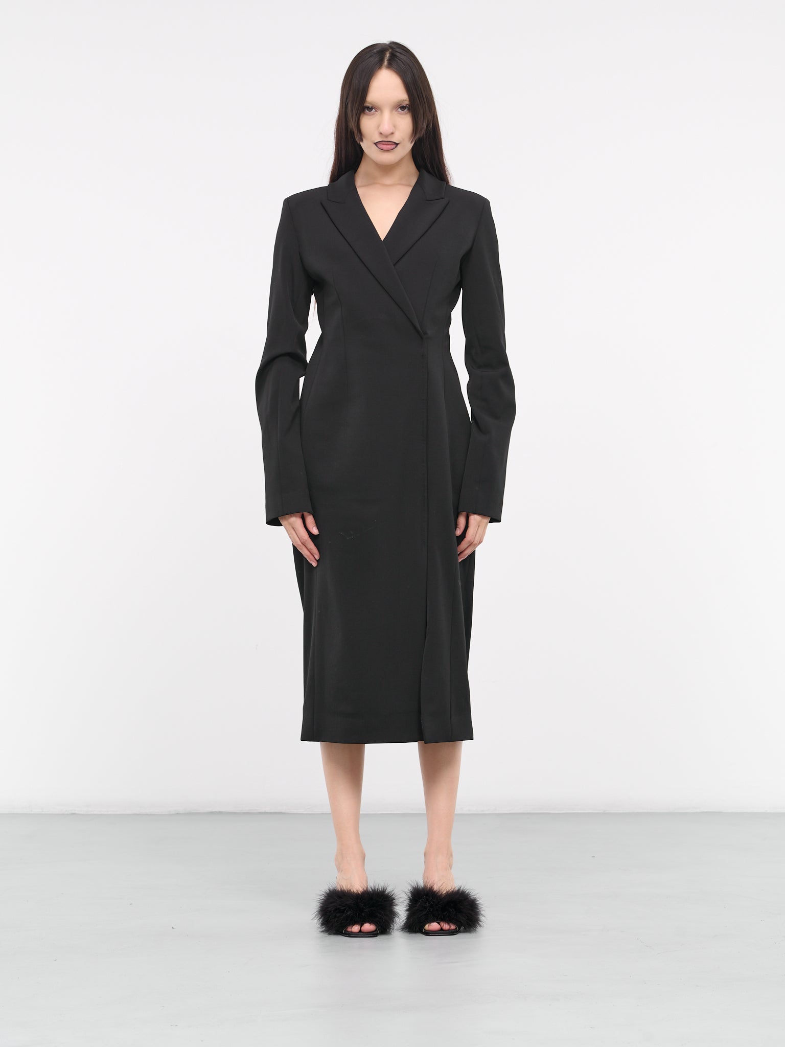 Double-Breasted Blazer Dress (A20658-BLACK) Double-Breasted Blazer Dress (A20658-BLACK)