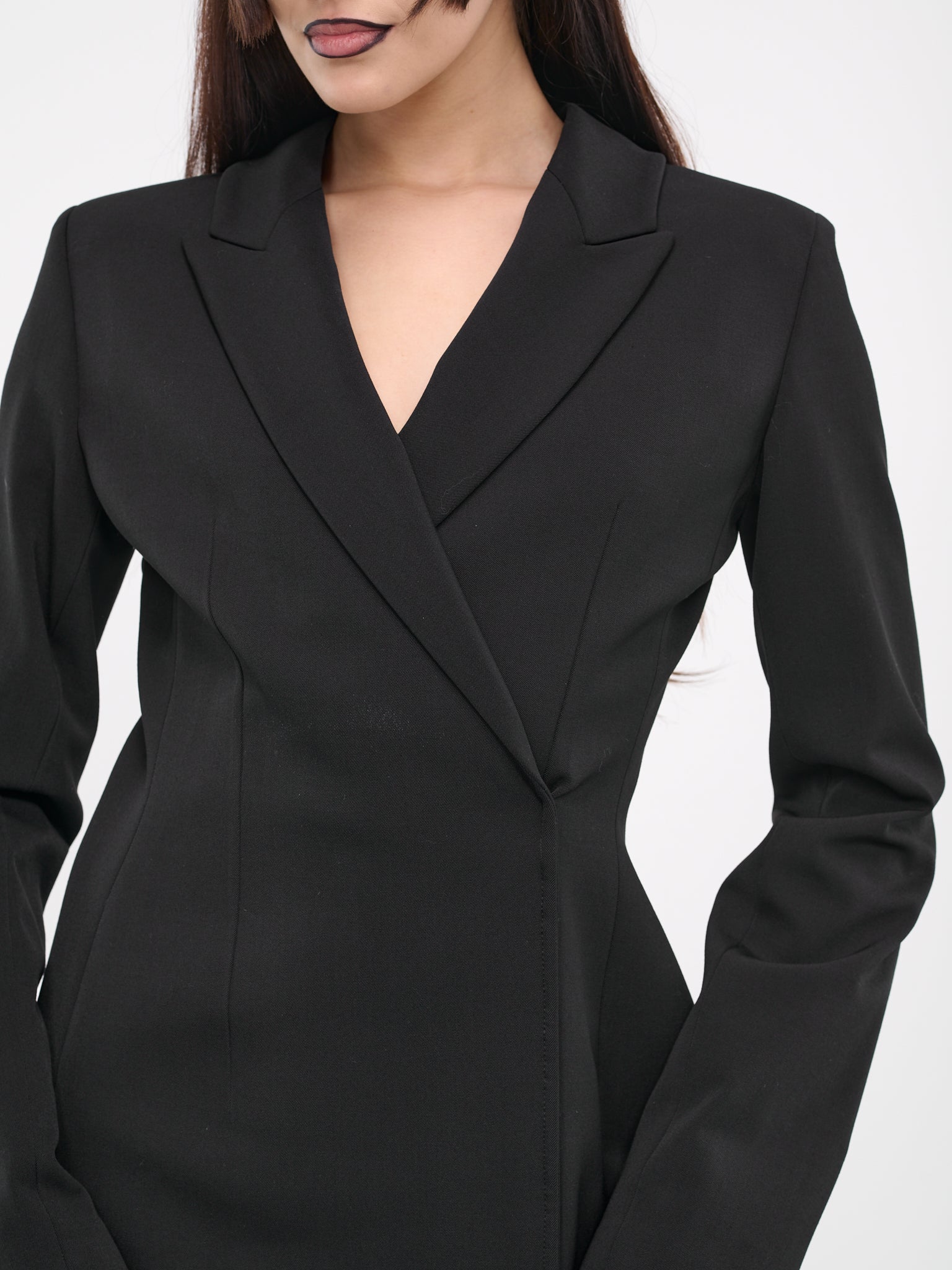 Double-Breasted Blazer Dress (A20658-BLACK) Double-Breasted Blazer Dress (A20658-BLACK)