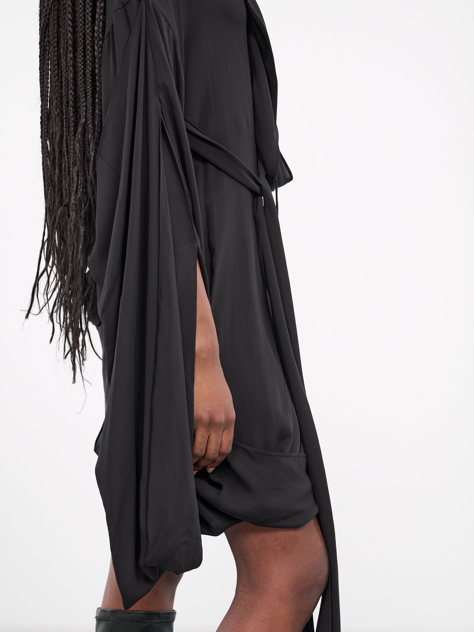 Draped Mini Dress (A20681-BLACK)