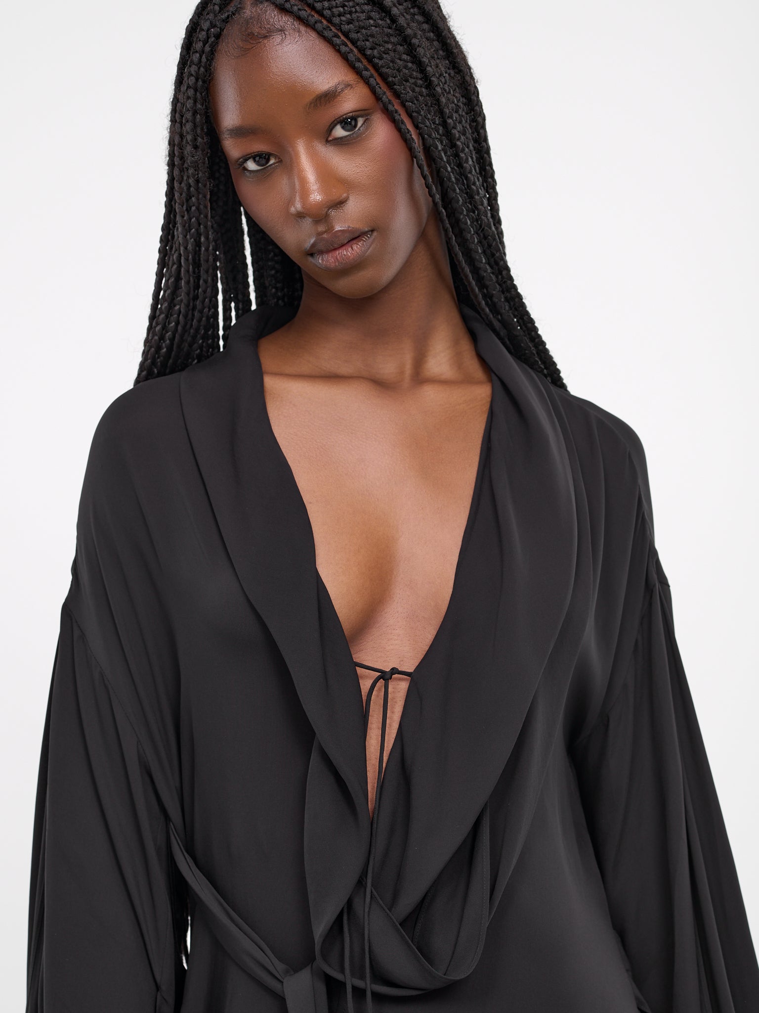 Draped Mini Dress (A20681-BLACK)