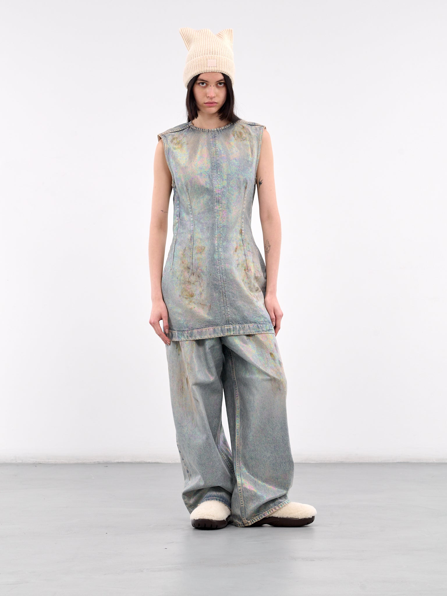 coated denim dress Retrofete