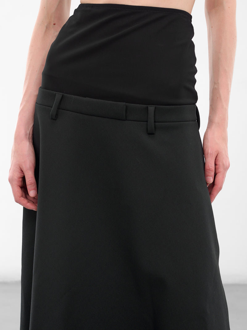 Navy O-Grace-Bond Midi Skirt (AA21128-0WFCZ-81E-MIDNIGHT-BLUE)