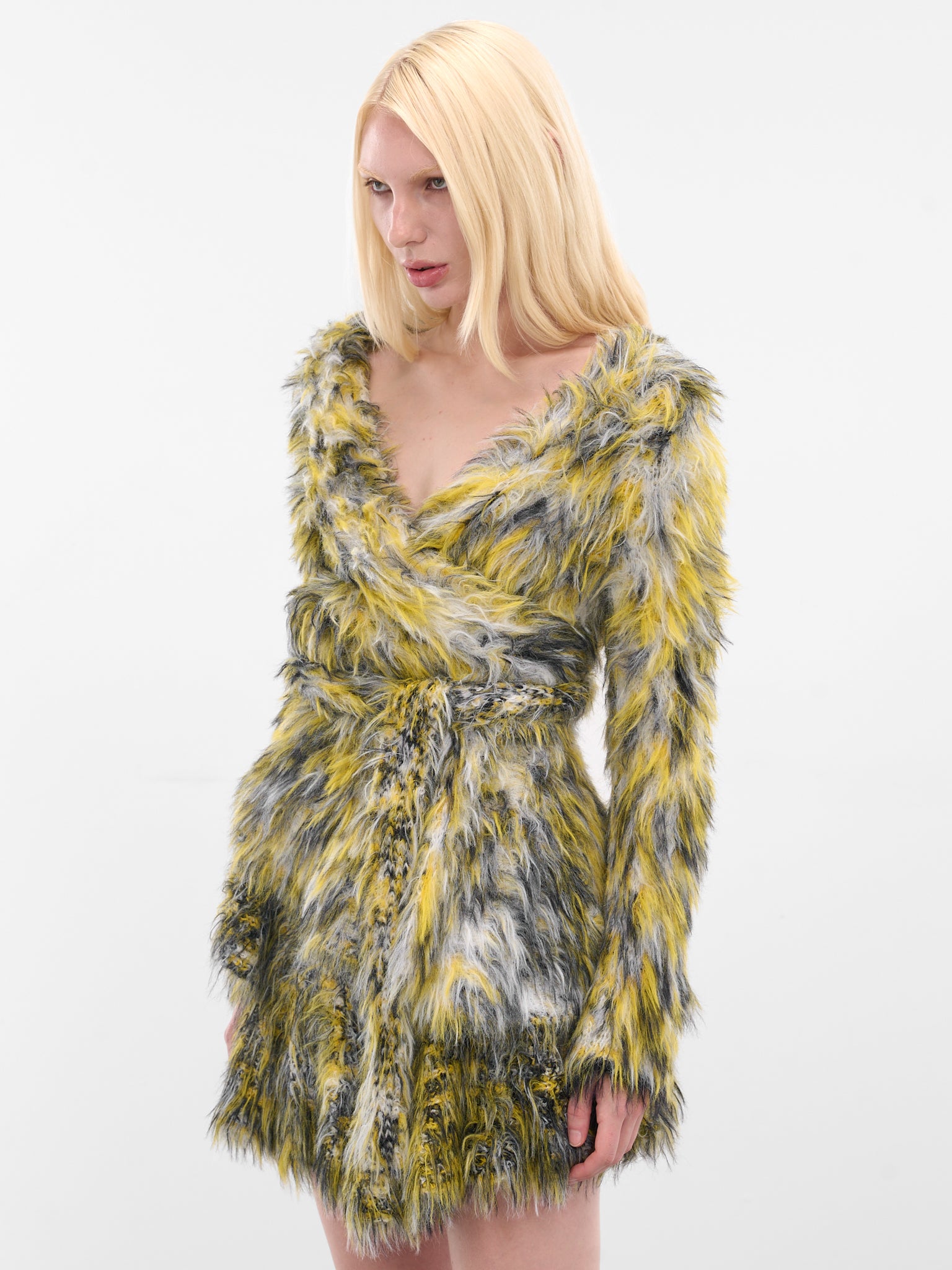 Yellow M-Annaine Fuzzy Knit Cardigan (A21468-0EGCD-900A-YELLOW)