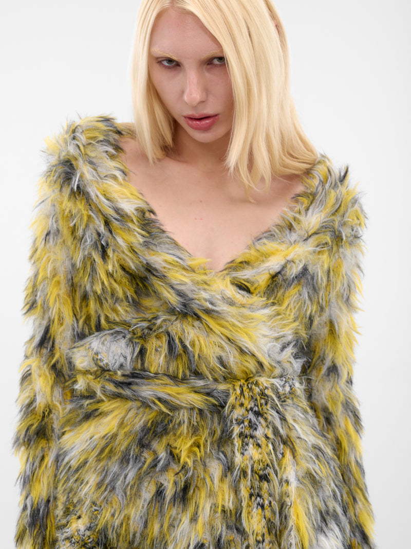 Yellow M-Annaine Fuzzy Knit Cardigan (A21468-0EGCD-900A-YELLOW)