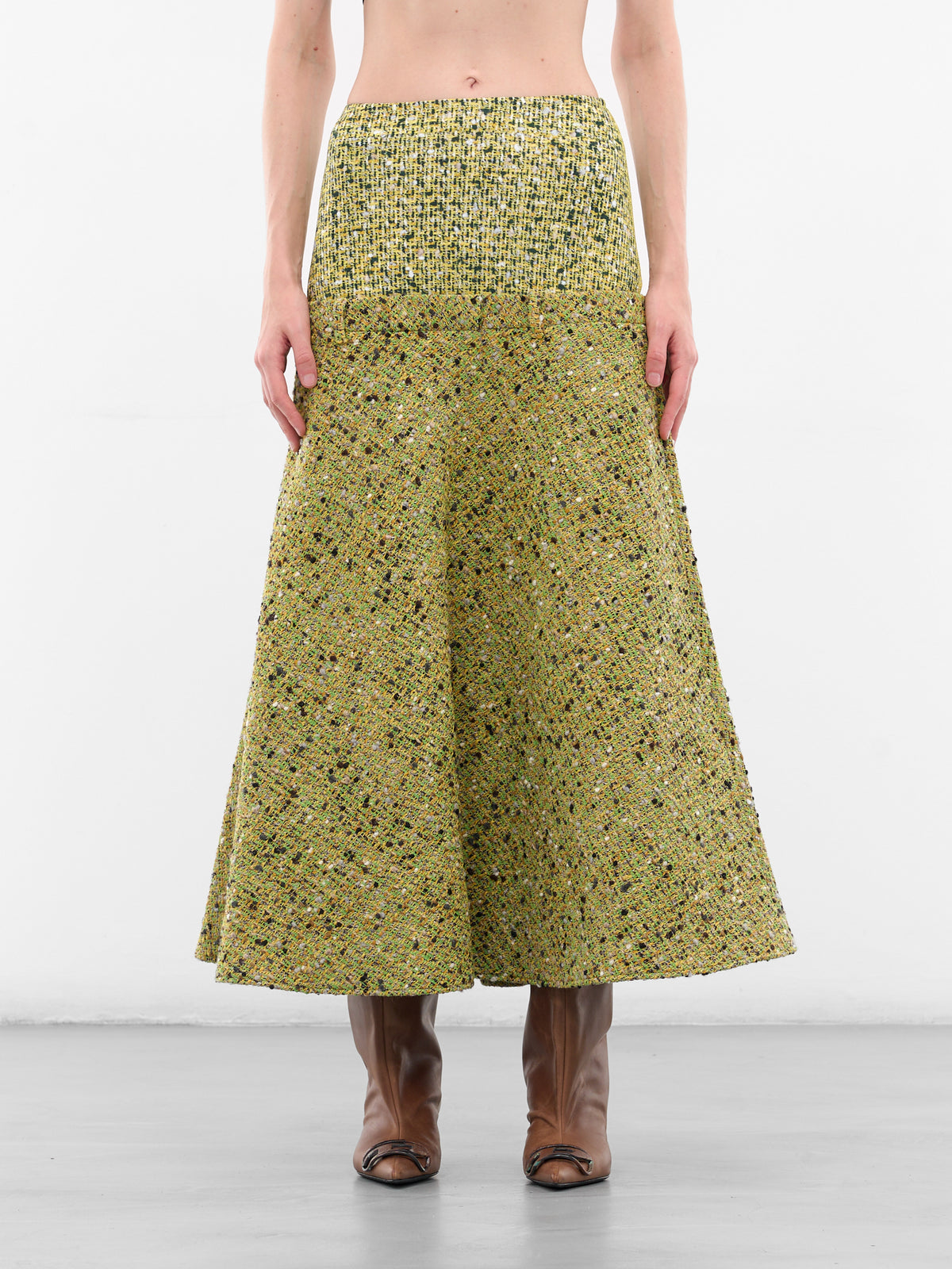 Yellow O-Grace-Mix Layered Skirt (A21488-0QMBQ-5CGA-YELLOW)