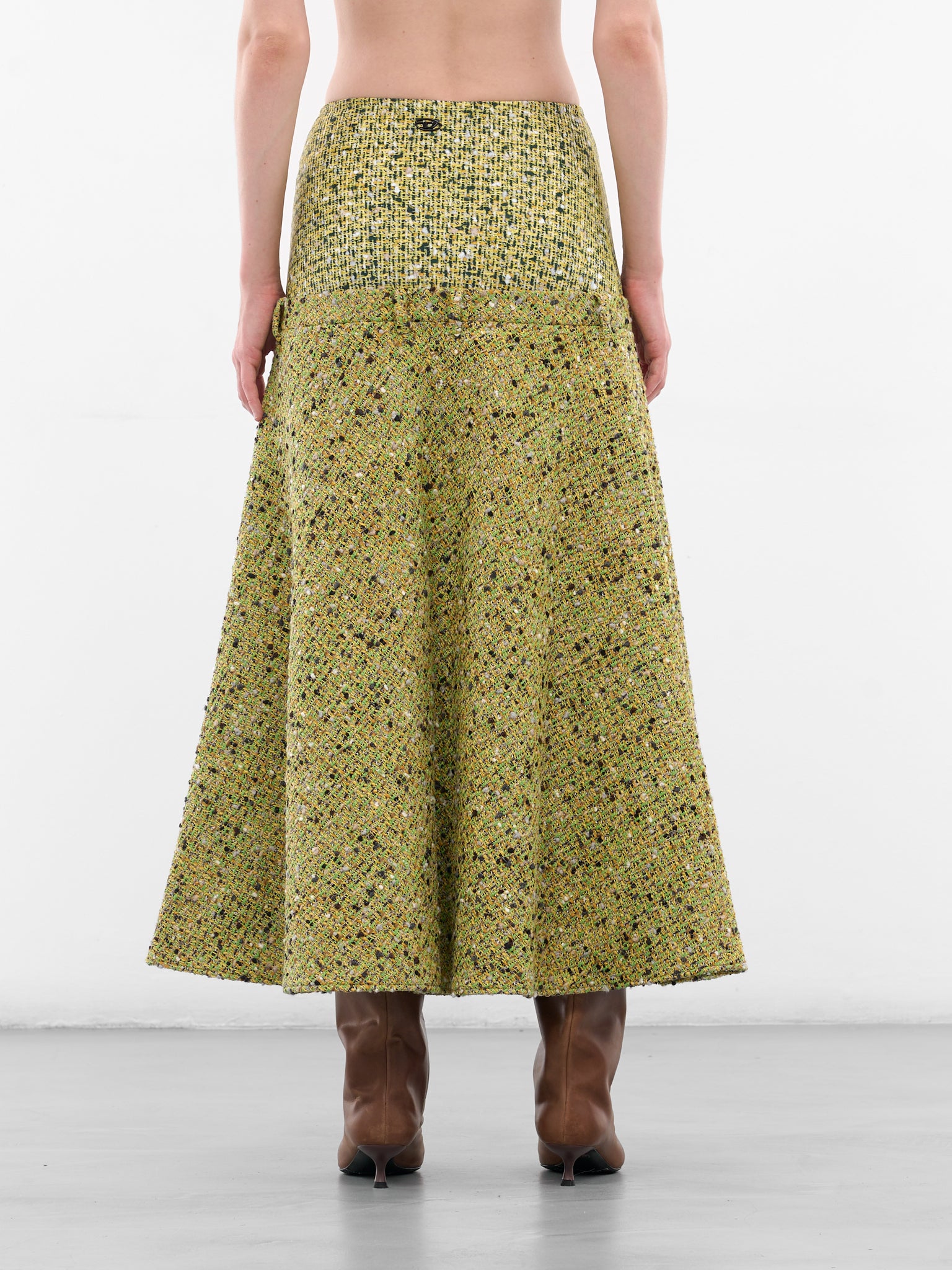 Yellow O-Grace-Mix Layered Skirt (A21488-0QMBQ-5CGA-YELLOW)
