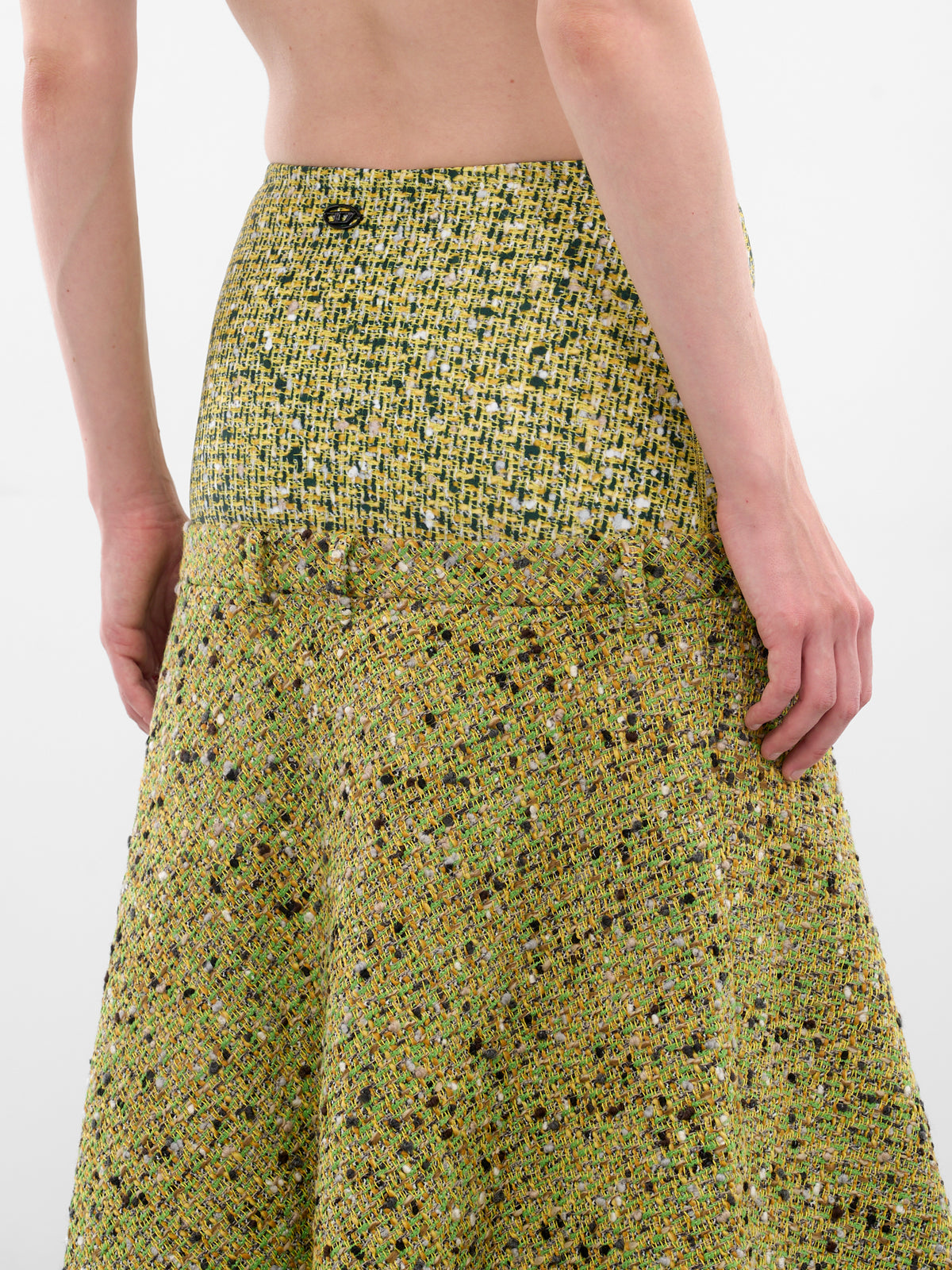 Yellow O-Grace-Mix Layered Skirt (A21488-0QMBQ-5CGA-YELLOW)