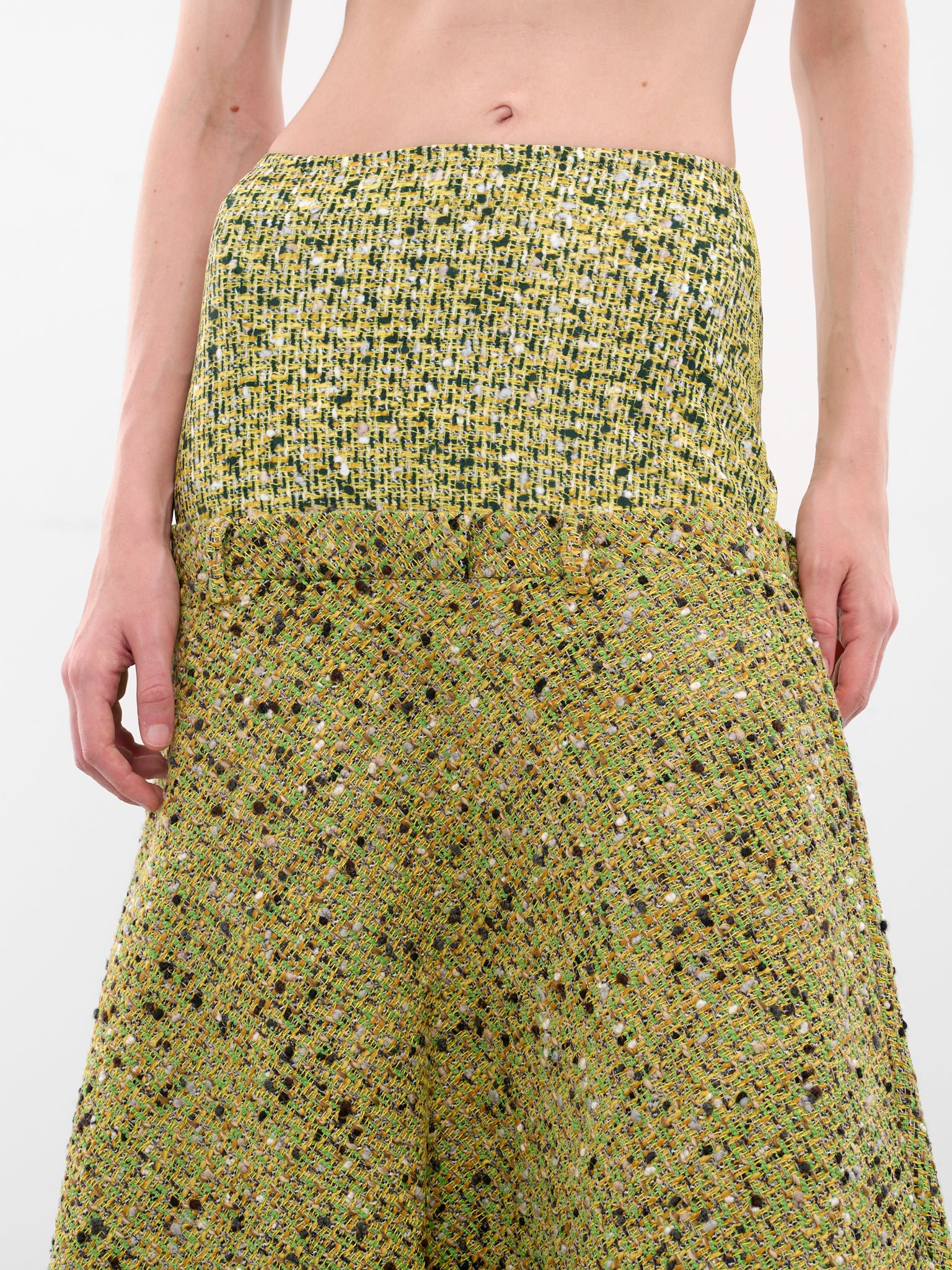 Yellow O-Grace-Mix Layered Skirt (A21488-0QMBQ-5CGA-YELLOW)