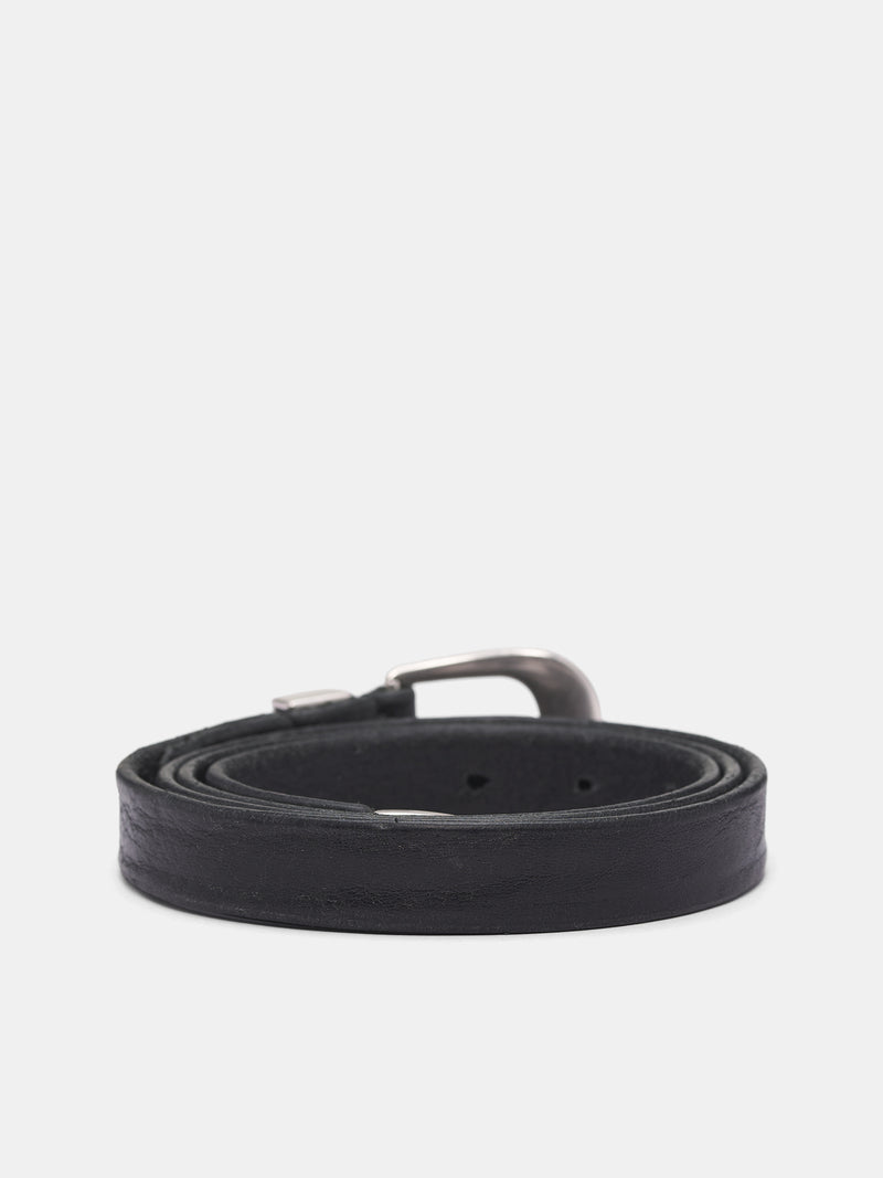 OUR LEGACY 2cm Black Leather Belt | H.Lorenzo - back