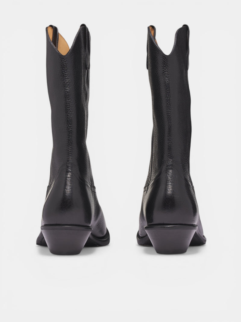 Black Leather Consultant Cowboy Boots (A2267CDB-DEEP-BLACK)