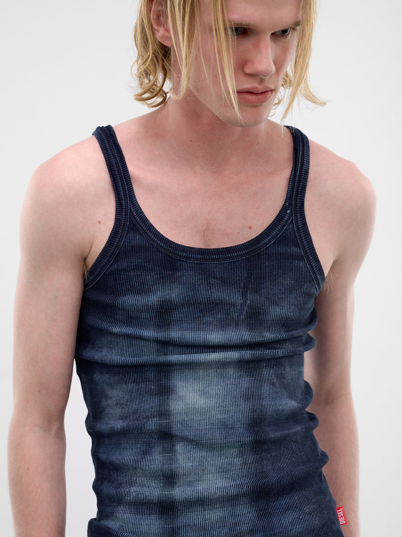 X-Ray Denim Check Tank Top (A22927-0DECR-01-DENIM)