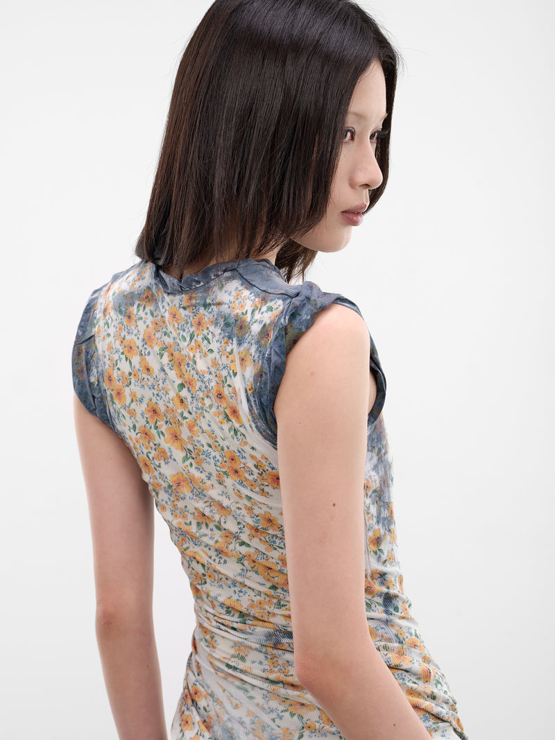 D-Ayana X-Ray Floral Mini Dress (A22937-0IFBA-8GJA-BLUE)